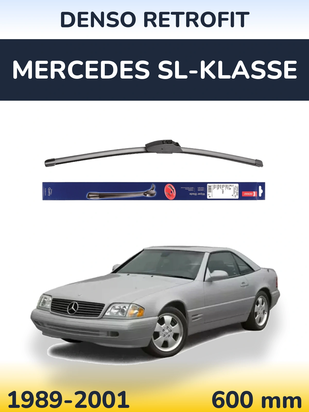 Przednia wycieraczka Denso Retrofit 600 mm do Mercedes SL-Klasse 1989-2001