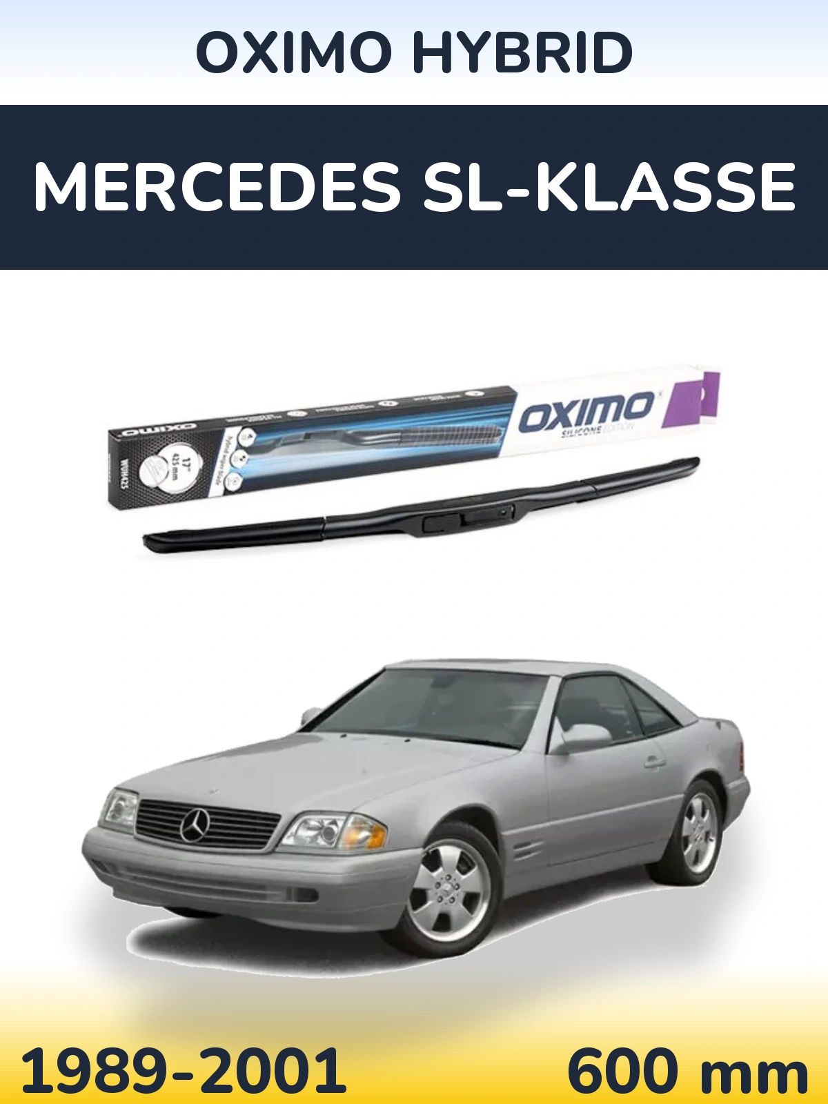 Przednia wycieraczka Oximo Hybrid 600 mm do Mercedes SL-Klasse 1989-2001