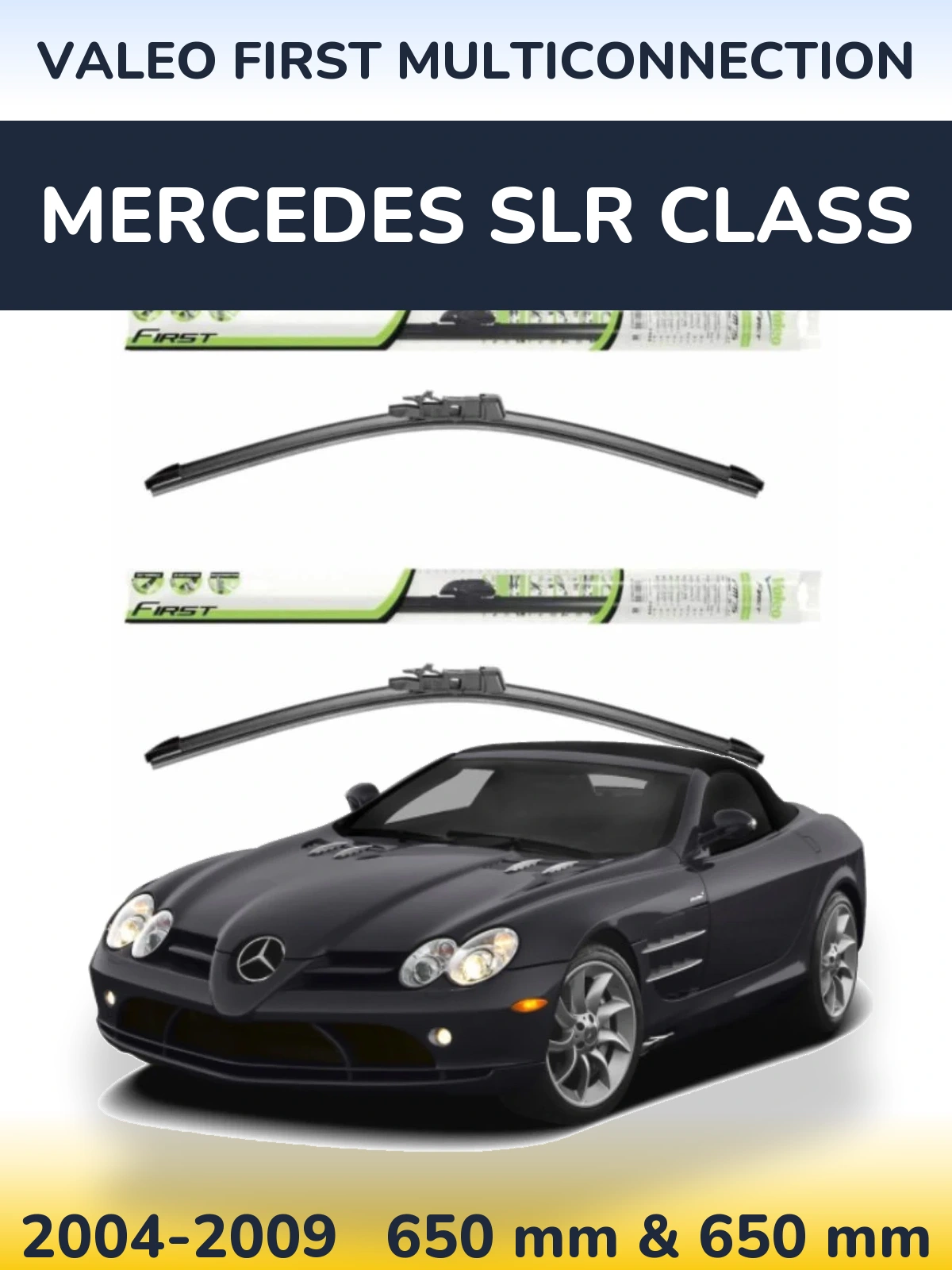 Komplet przednich wycieraczek Valeo First MultiConnection 650 & 650 mm do Mercedes Klasa SLR 2004-2009
