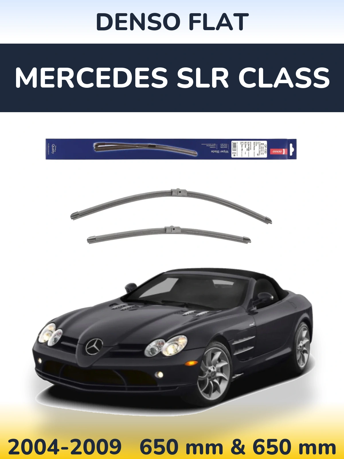 Komplet przednich wycieraczek Denso Flat 650 & 650 mm do Mercedes Klasa SLR 2004-2009