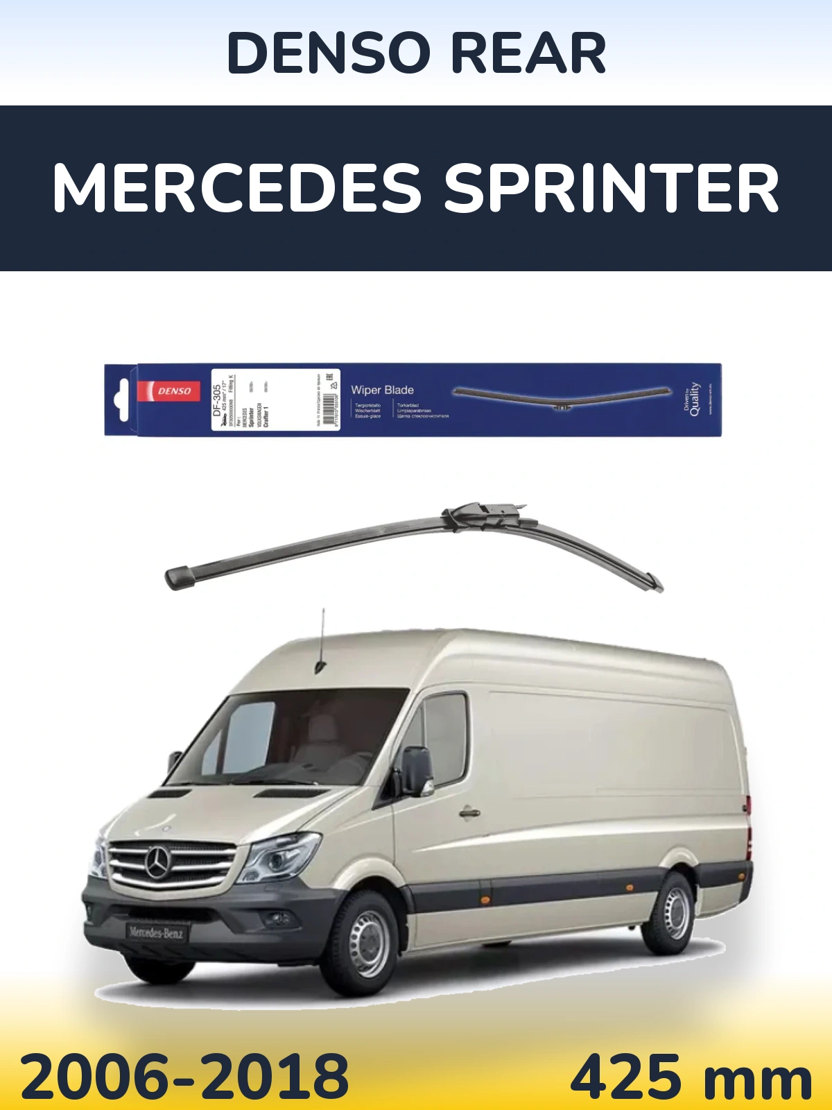 Rear wiper blade Denso Rear 425 mm for Mercedes Sprinter 2006-2018