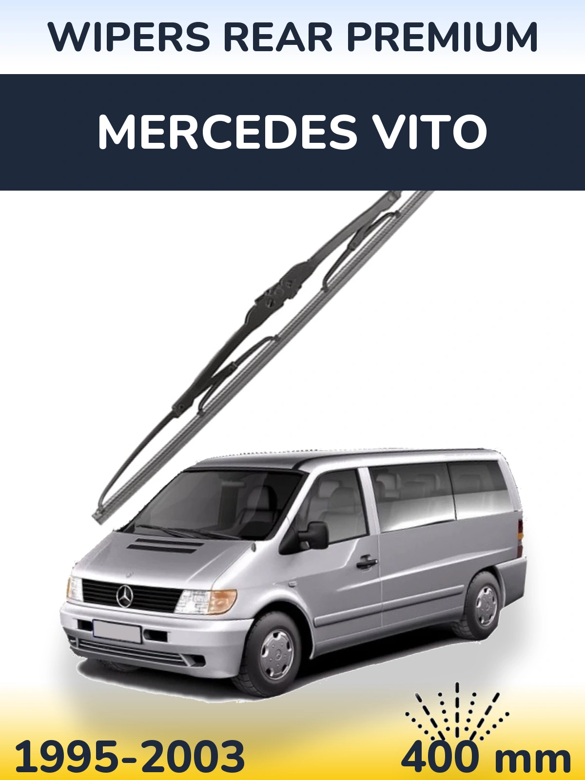 Задний дворник WIPERS REAR PREMIUM 400 мм для Mercedes Vito 1995-2003