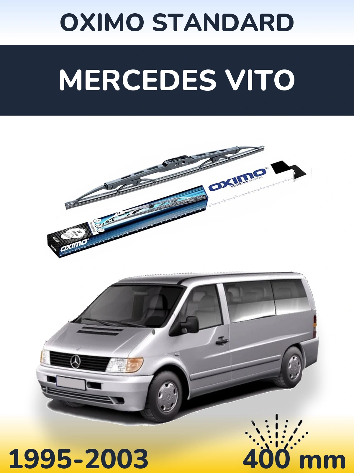 Tylna wycieraczka Oximo Standard 400 mm do Mercedes Vito 1995-2003