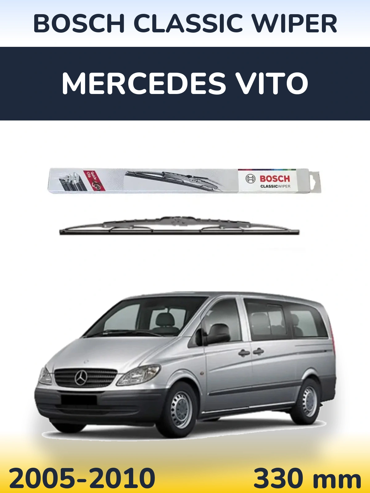 Tylna wycieraczka BOSCH Classic Wiper 340 mm do Mercedes Vito 2005-2010