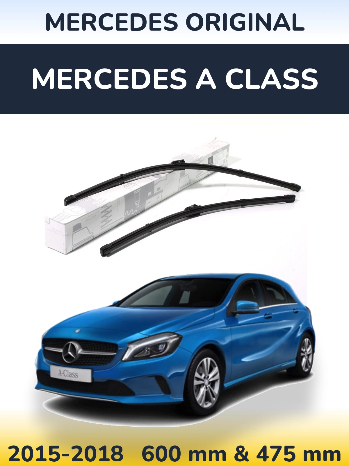 Komplet przednich wycieraczek Mercedes OEM Mercedes Original 600 & 475 mm do Mercedes Klasa A 2015-2018