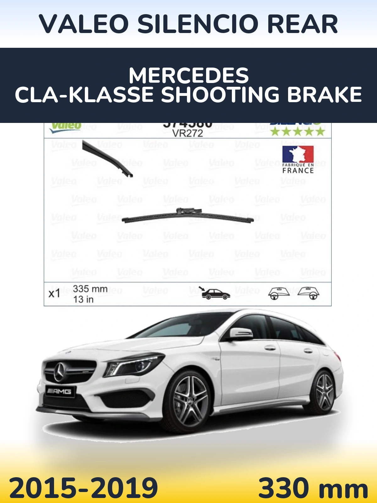 Tylna wycieraczka Valeo Silencio Rear 330 mm do Mercedes CLA-Klasse Shooting Brake 2015-2019