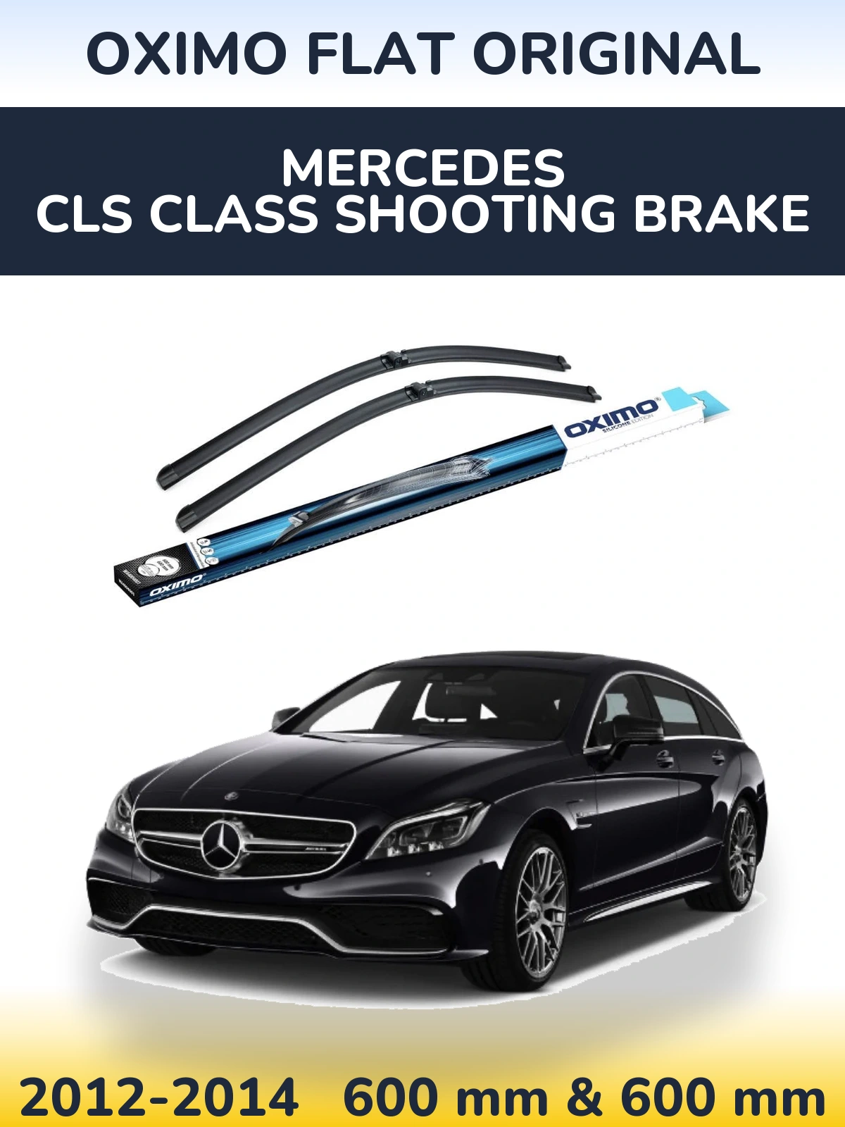 Комплект передних дворников Oximo Flat Original 600 & 600 мм для Mercedes CLS Class Shooting Brake 2012-2014