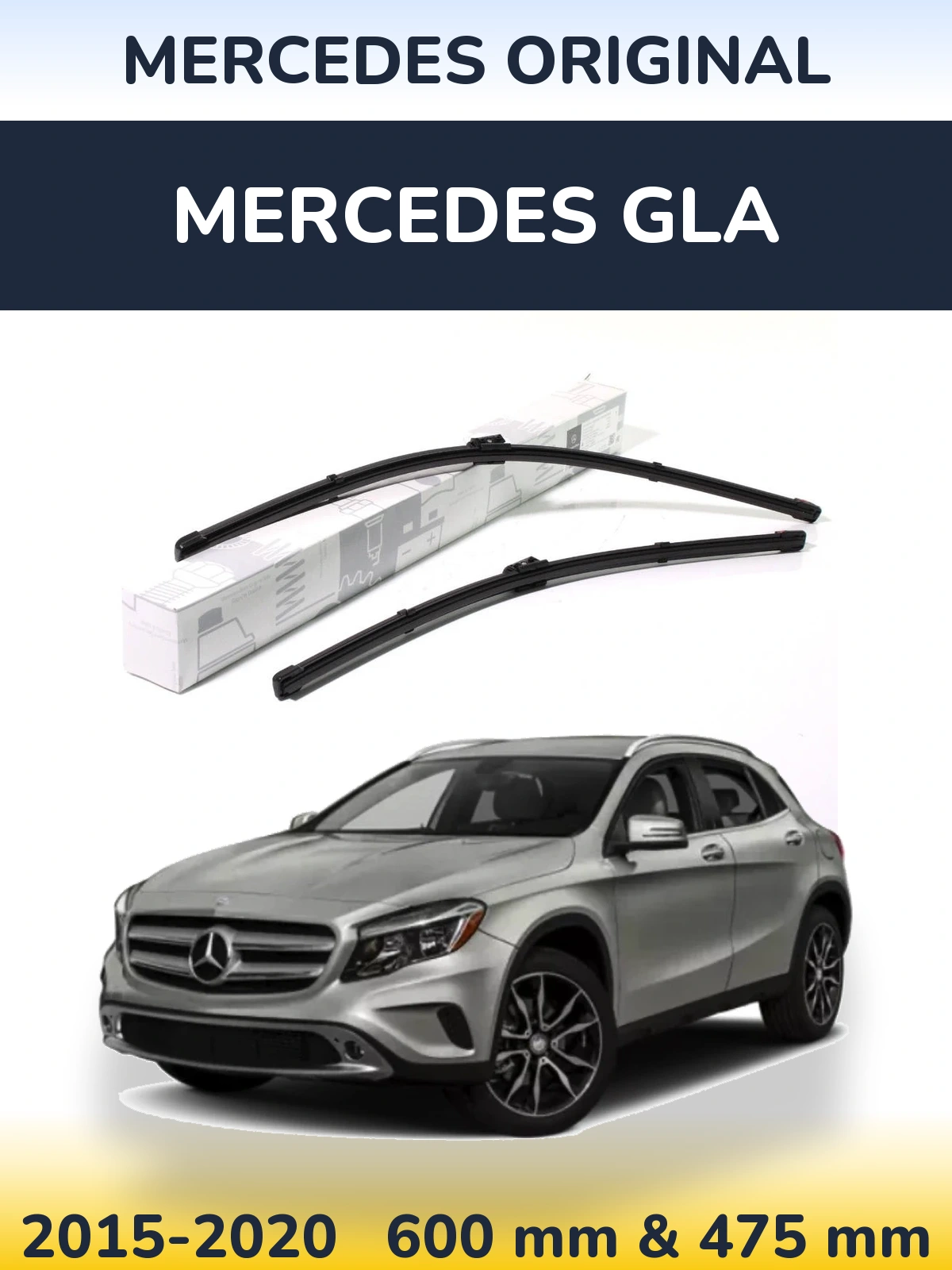 Komplet przednich wycieraczek Mercedes OEM Mercedes Original 600 & 475 mm do Mercedes GLA 2015-2020