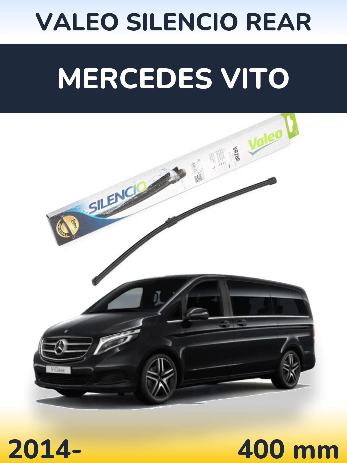 Задний дворник Valeo Silencio Rear 400 мм для Mercedes Vito 2014-2026