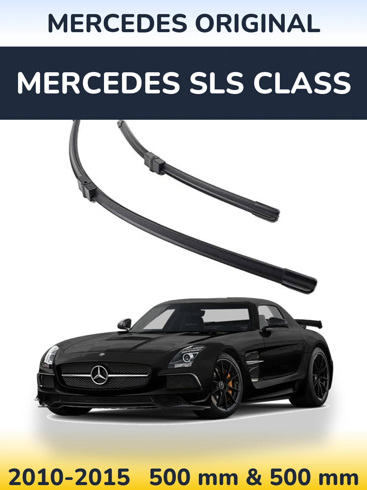 Komplet przednich wycieraczek Mercedes OEM Mercedes Original 500 & 500 mm do Mercedes Klasa SLS 2010-2015