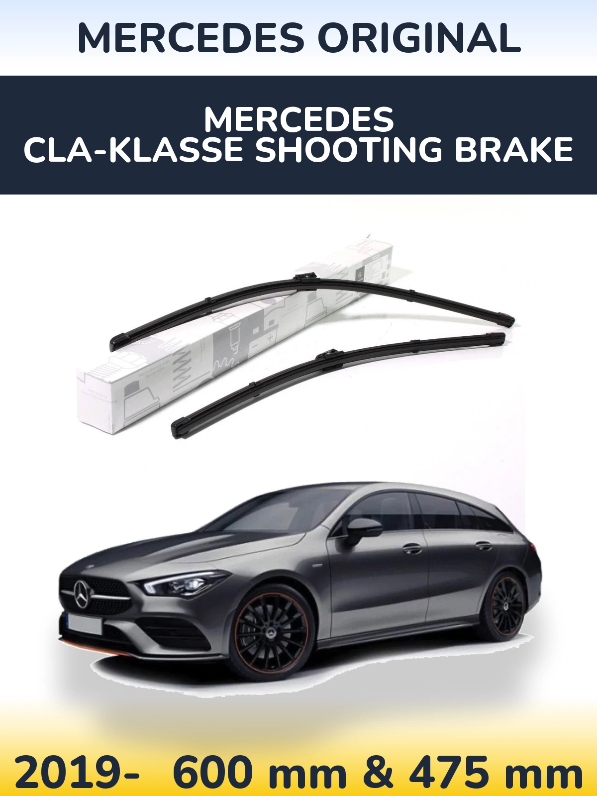 Комплект передних дворников Mercedes OEM Mercedes Original 600 & 475 мм для Mercedes CLA-Klasse Shooting Brake 2019-2026
