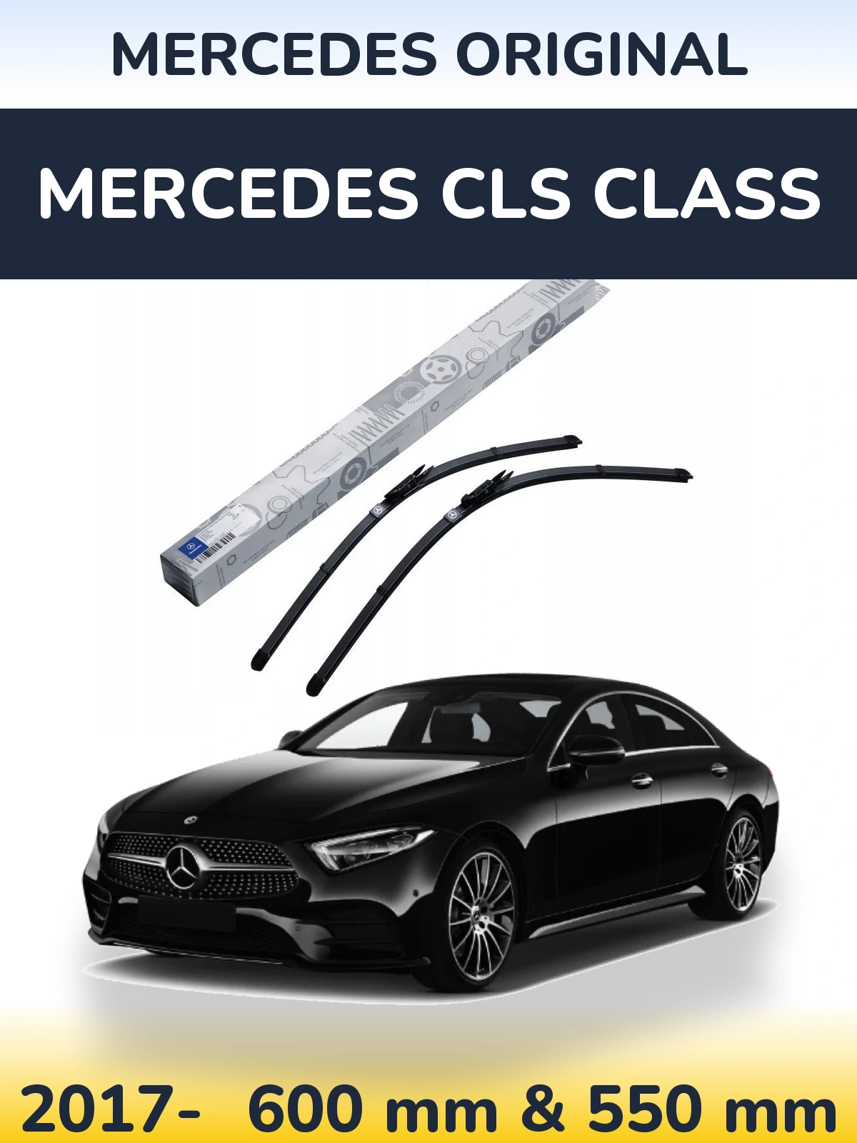 Комплект передних дворников Mercedes OEM Mercedes Original 600 & 550 мм для Mercedes CLS Class 2017-2026