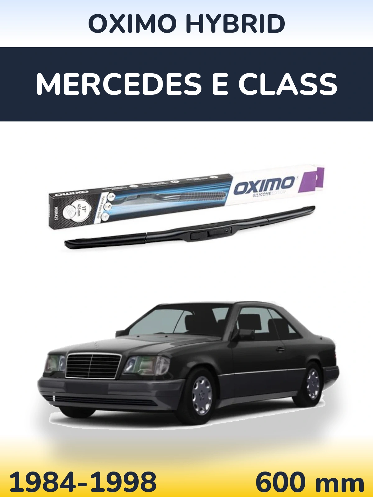 Передний дворник Oximo Hybrid 600 мм для Mercedes E Class 1984-1998