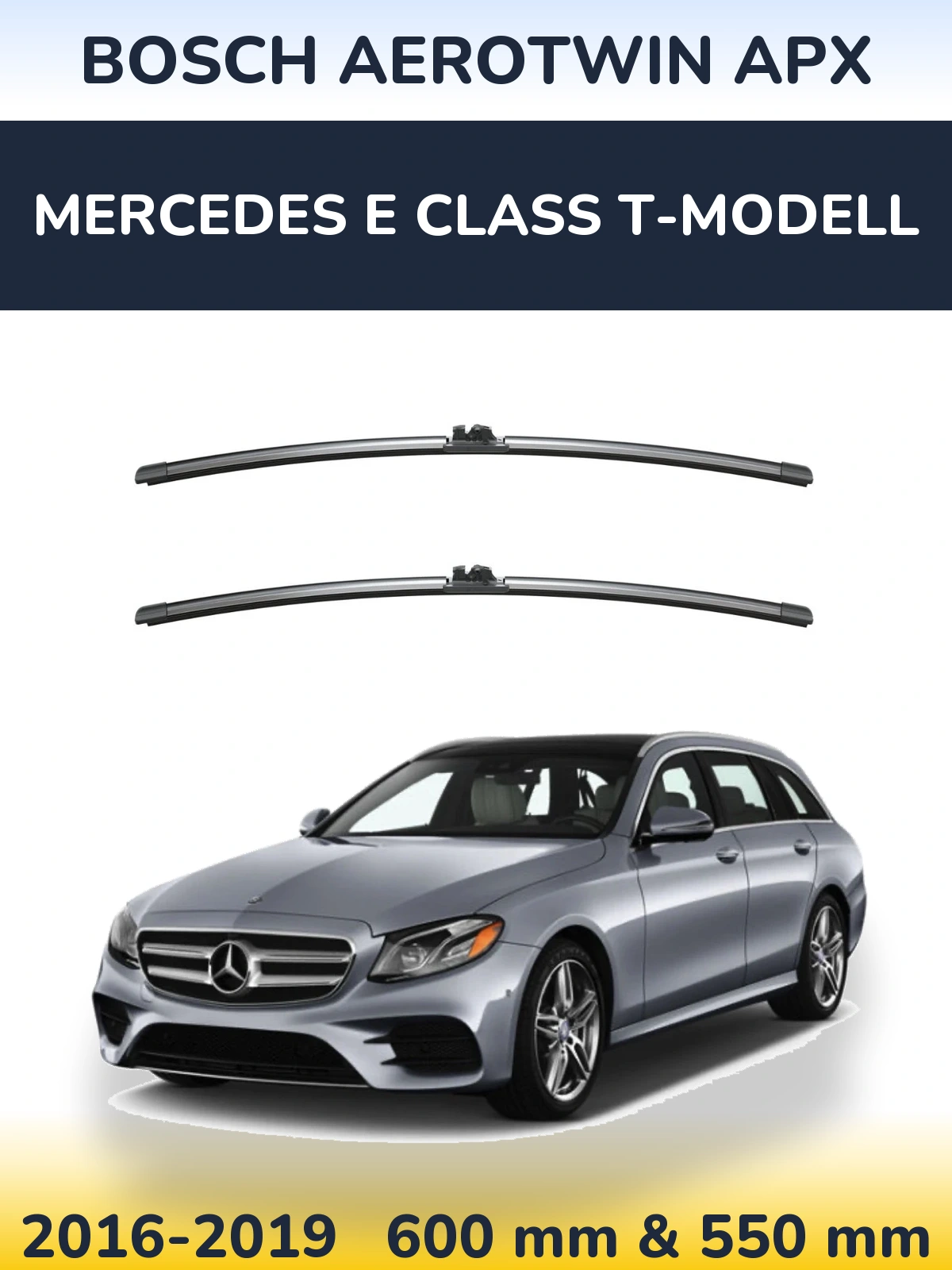 Komplet przednich wycieraczek BOSCH AeroTwin APX 600 & 550 mm do Mercedes Klasa E T-Modell 2016-2019