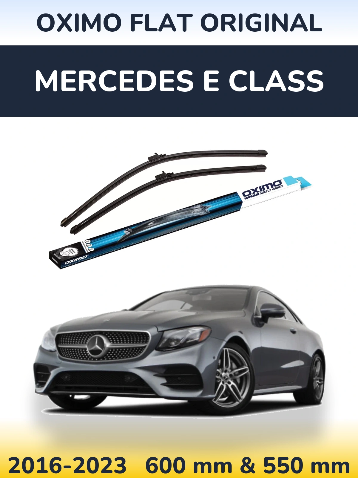 Komplet przednich wycieraczek Oximo Flat Original 600 & 550 mm do Mercedes Klasa E 2016-2023