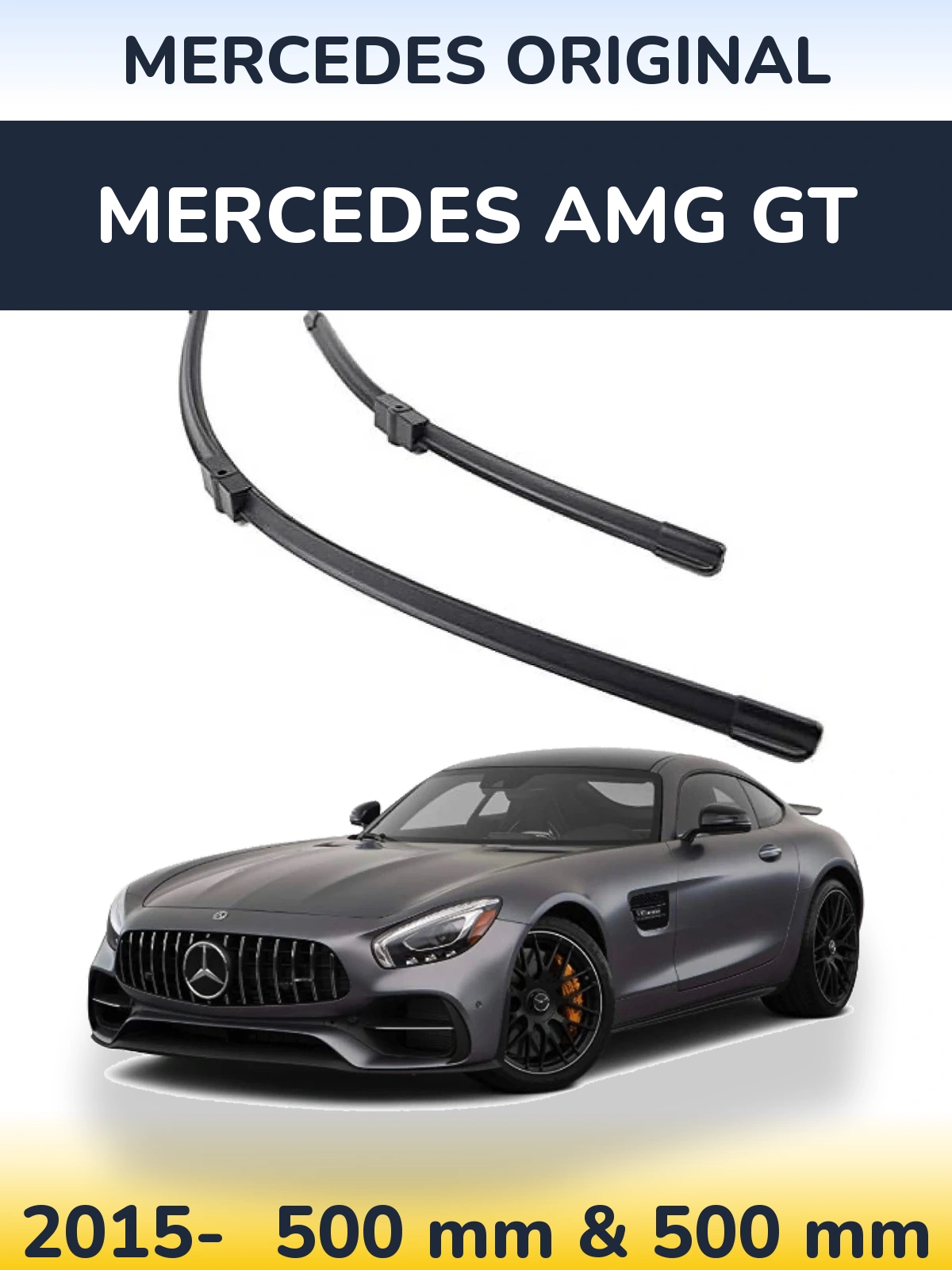 Komplet przednich wycieraczek Mercedes OEM Mercedes Original 500 & 500 mm do Mercedes AMG GT 2015-2026
