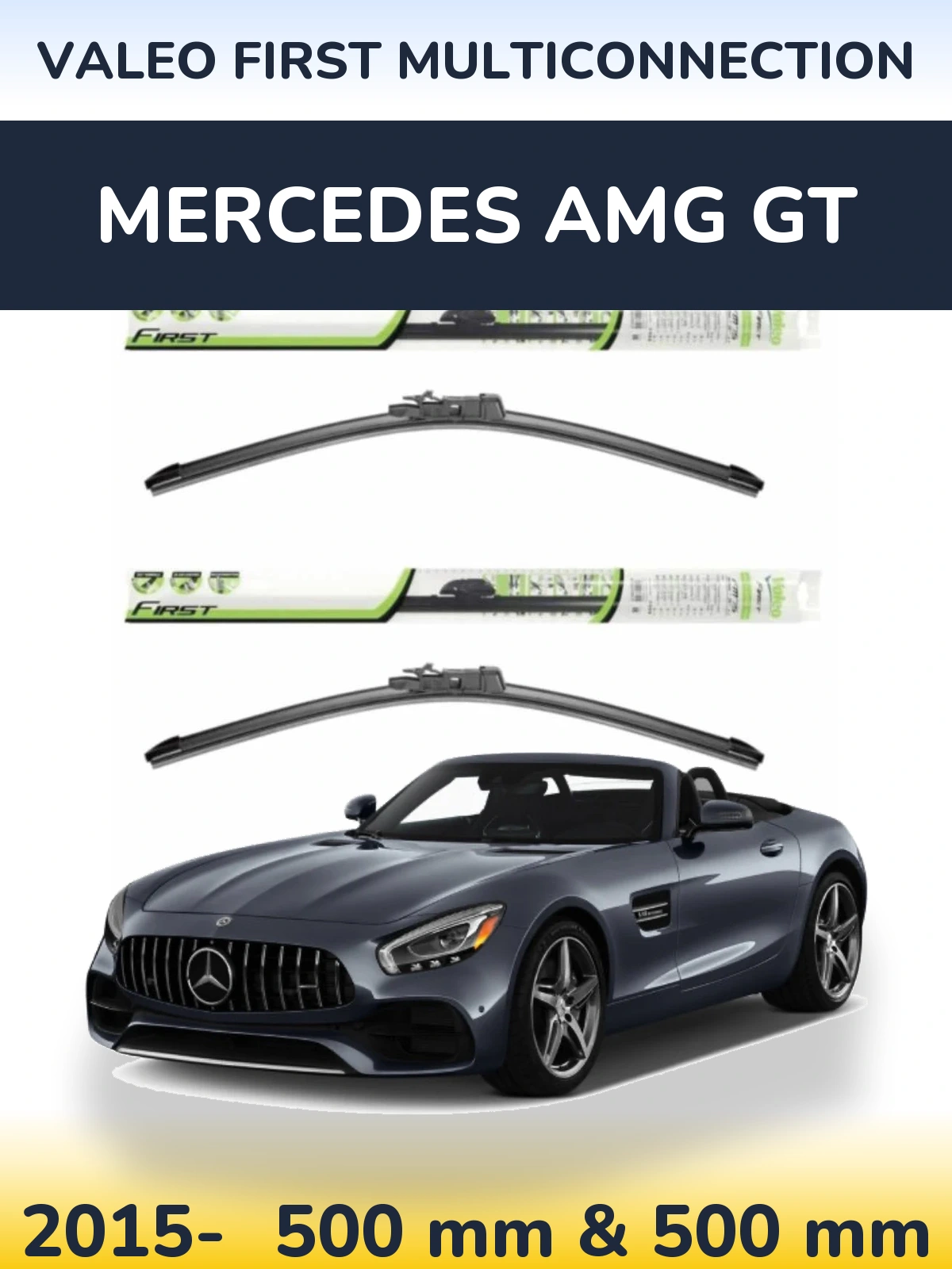 Komplet przednich wycieraczek Valeo First MultiConnection 500 & 500 mm do Mercedes AMG GT 2015-2026