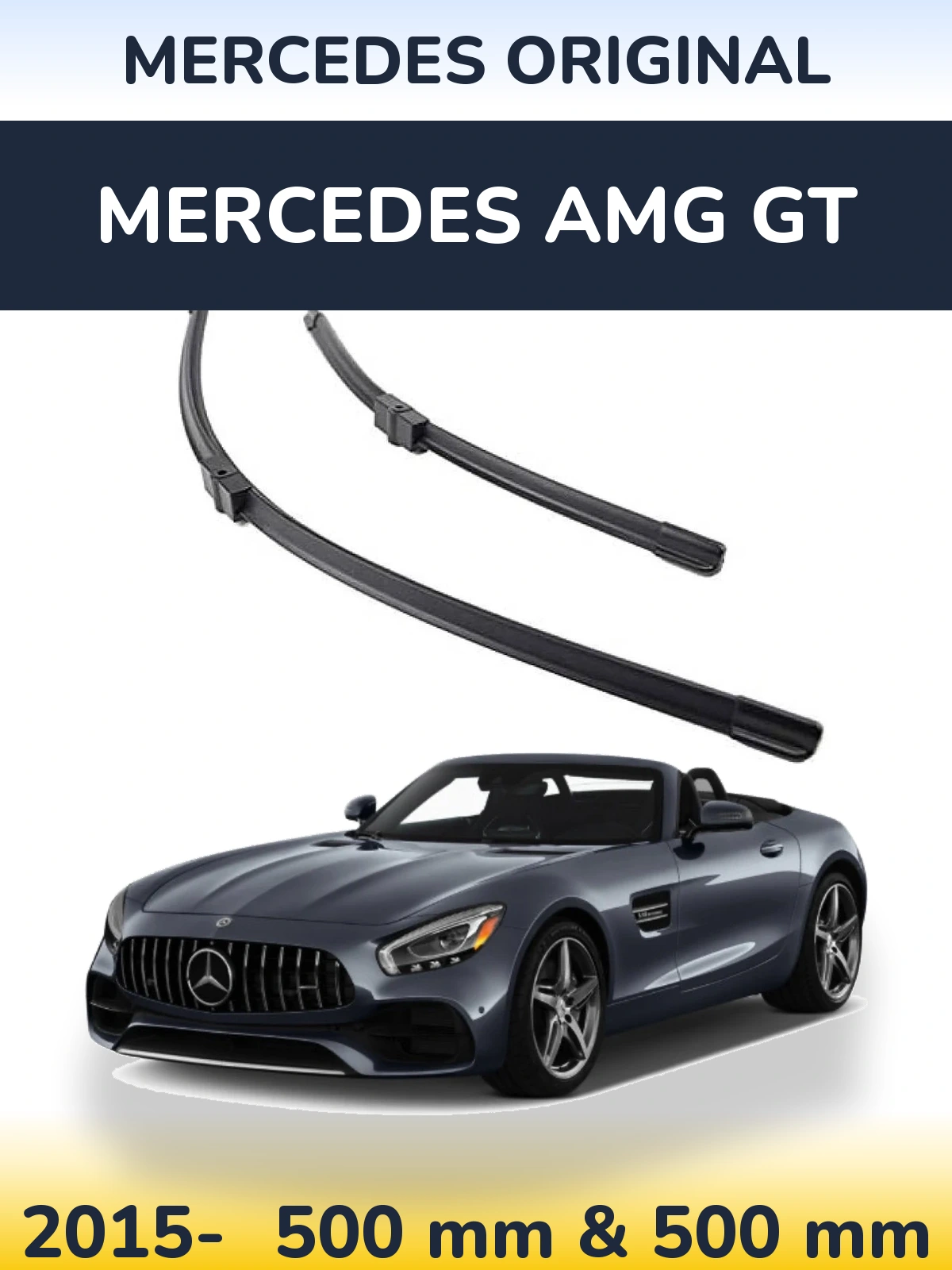 Komplet przednich wycieraczek Mercedes OEM Mercedes Original 500 & 500 mm do Mercedes AMG GT 2015-2026