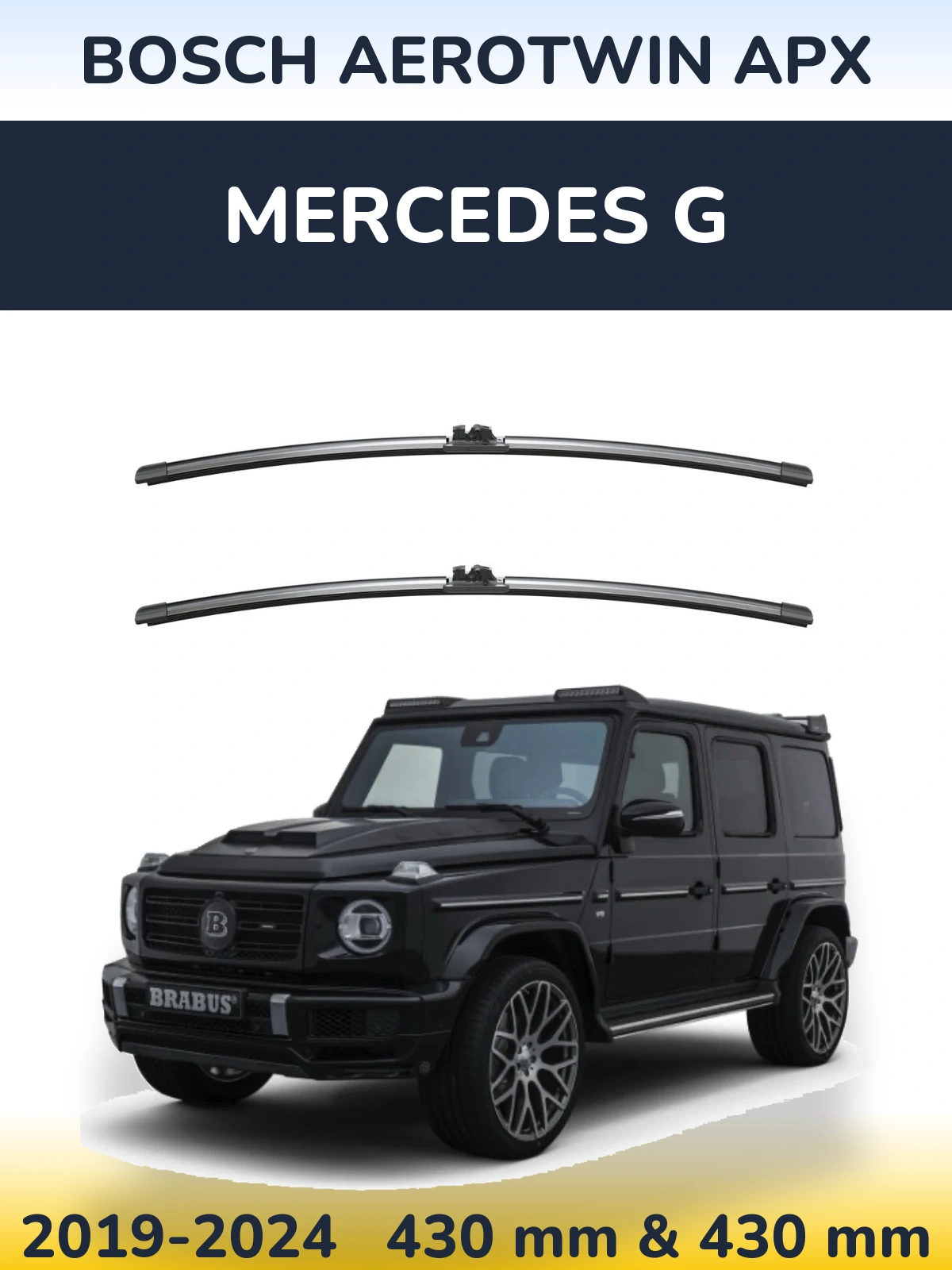 Komplet przednich wycieraczek BOSCH AeroTwin APX 425 & 425 mm do Mercedes G 2019-2024