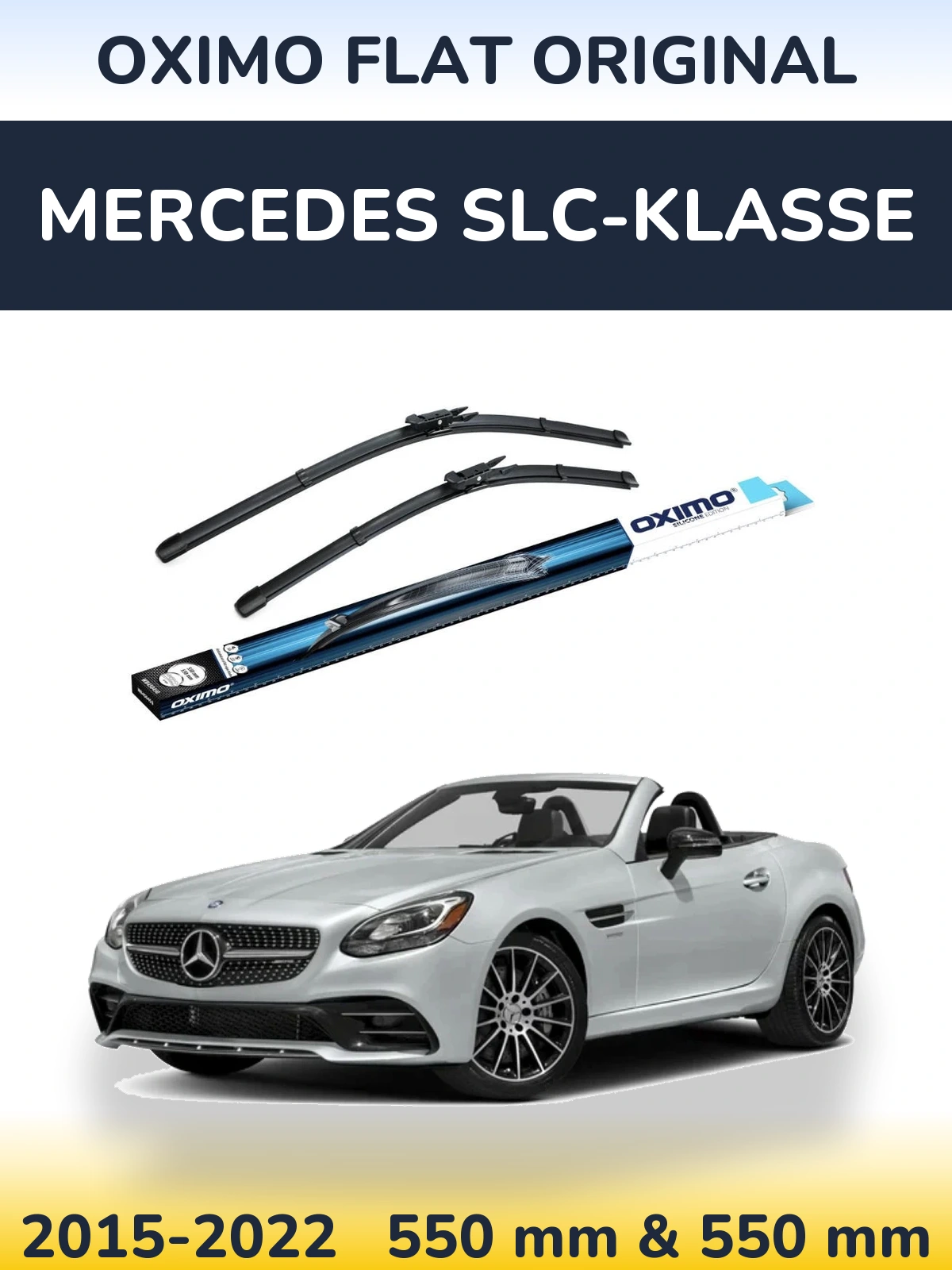Komplet przednich wycieraczek Oximo Flat Original 550 & 550 mm do Mercedes SLC-Klasse 2015-2022