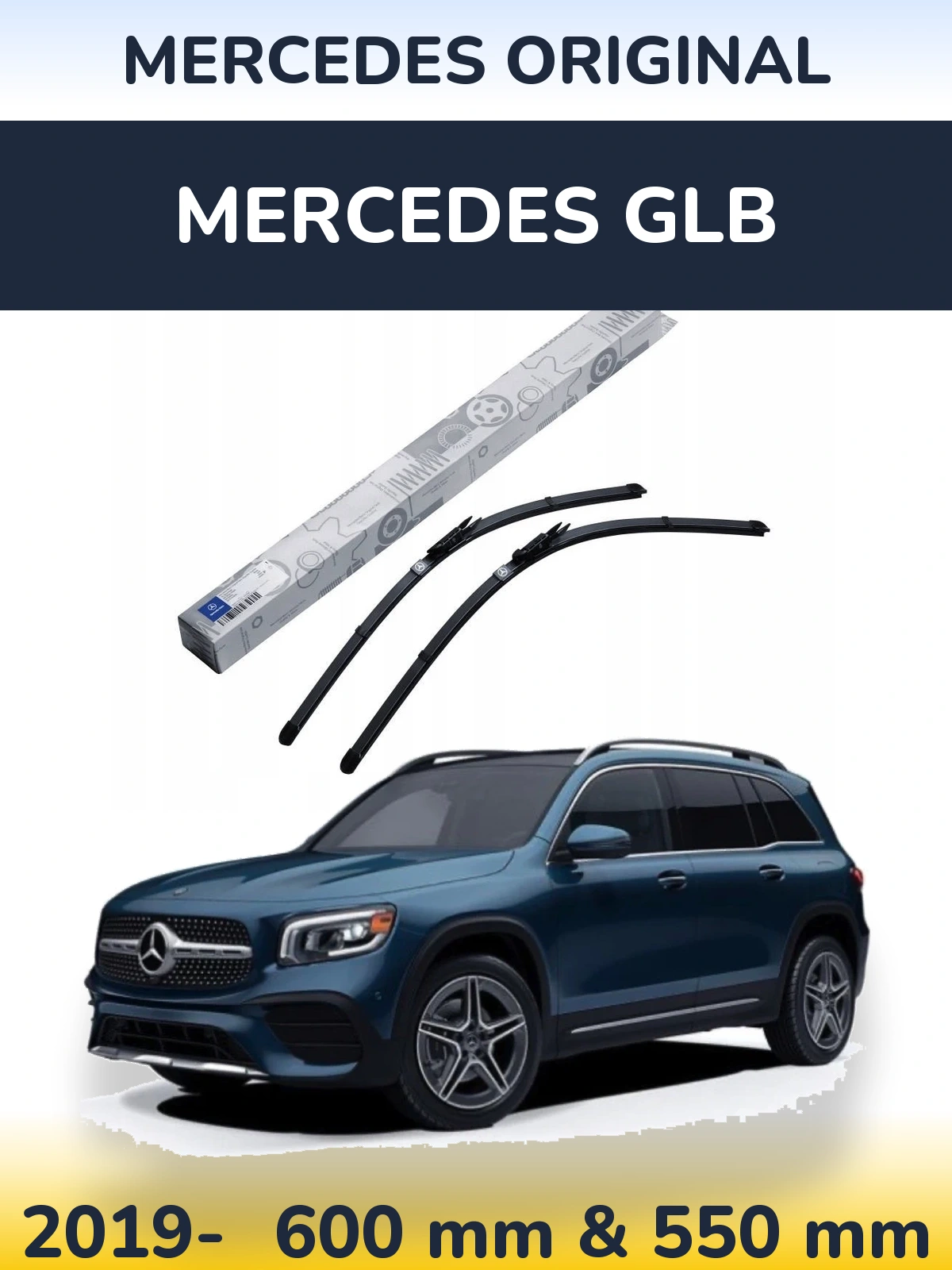 Komplet przednich wycieraczek Mercedes OEM Mercedes Original 600 & 550 mm do Mercedes GLB 2019-2026
