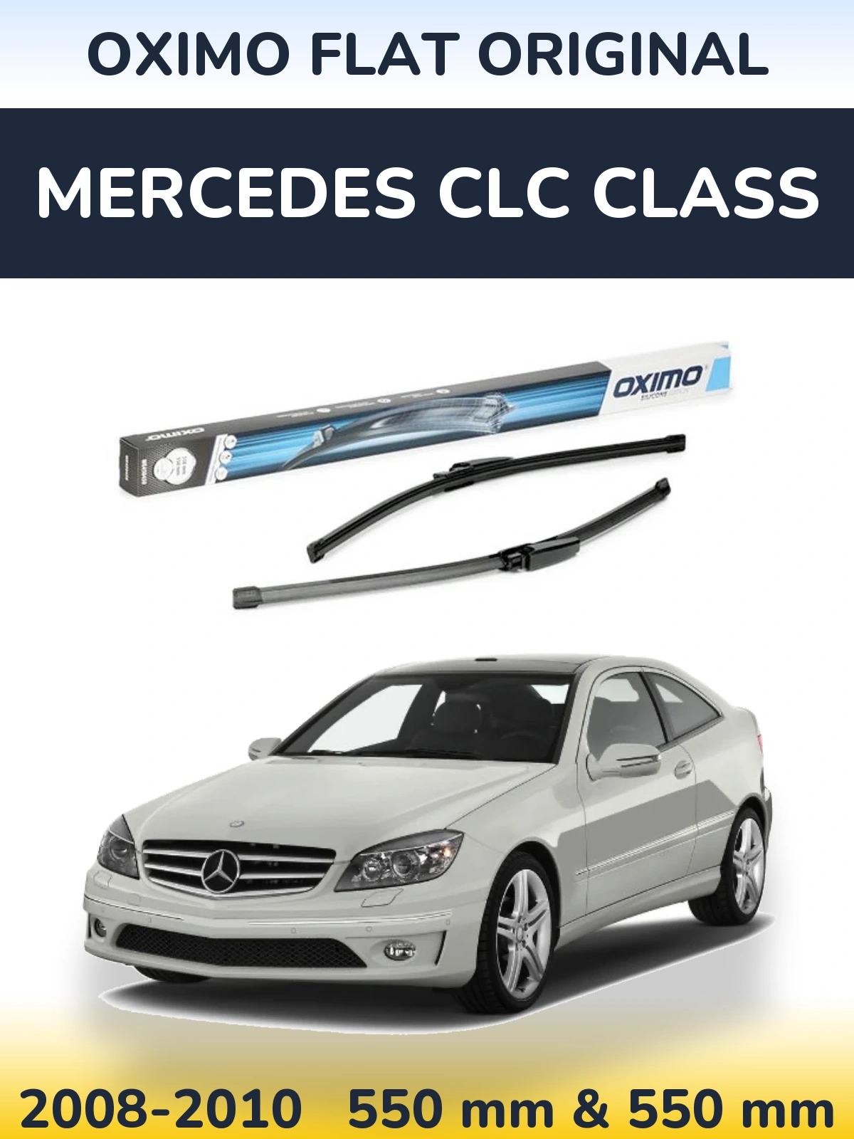Комплект передних дворников Oximo Flat Original 550 & 550 мм для Mercedes CLC Class 2008-2010