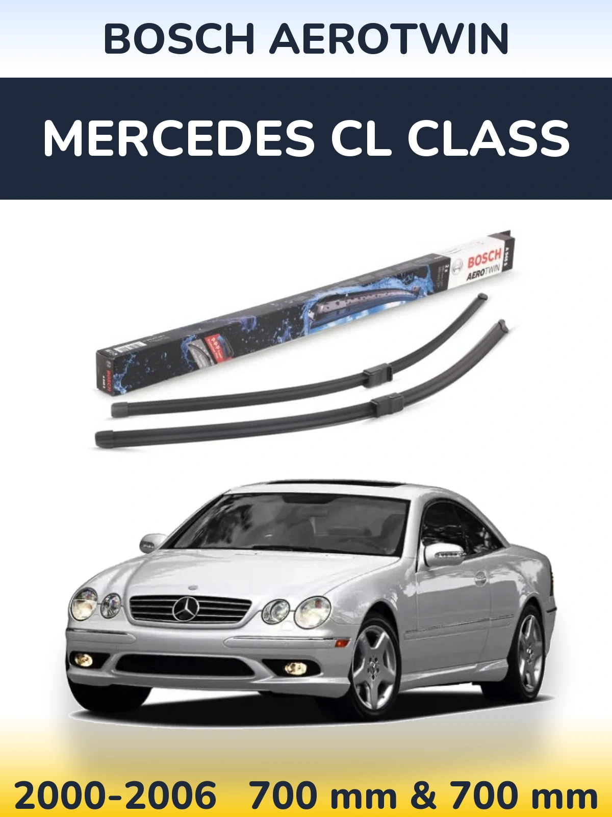 Komplet przednich wycieraczek BOSCH AeroTwin 680 & 680 mm do Mercedes Klasa CL 2000-2006