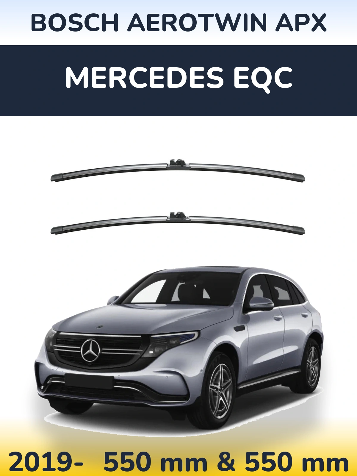 Komplet przednich wycieraczek BOSCH AeroTwin APX 550 & 550 mm do Mercedes EQC 2019-2026