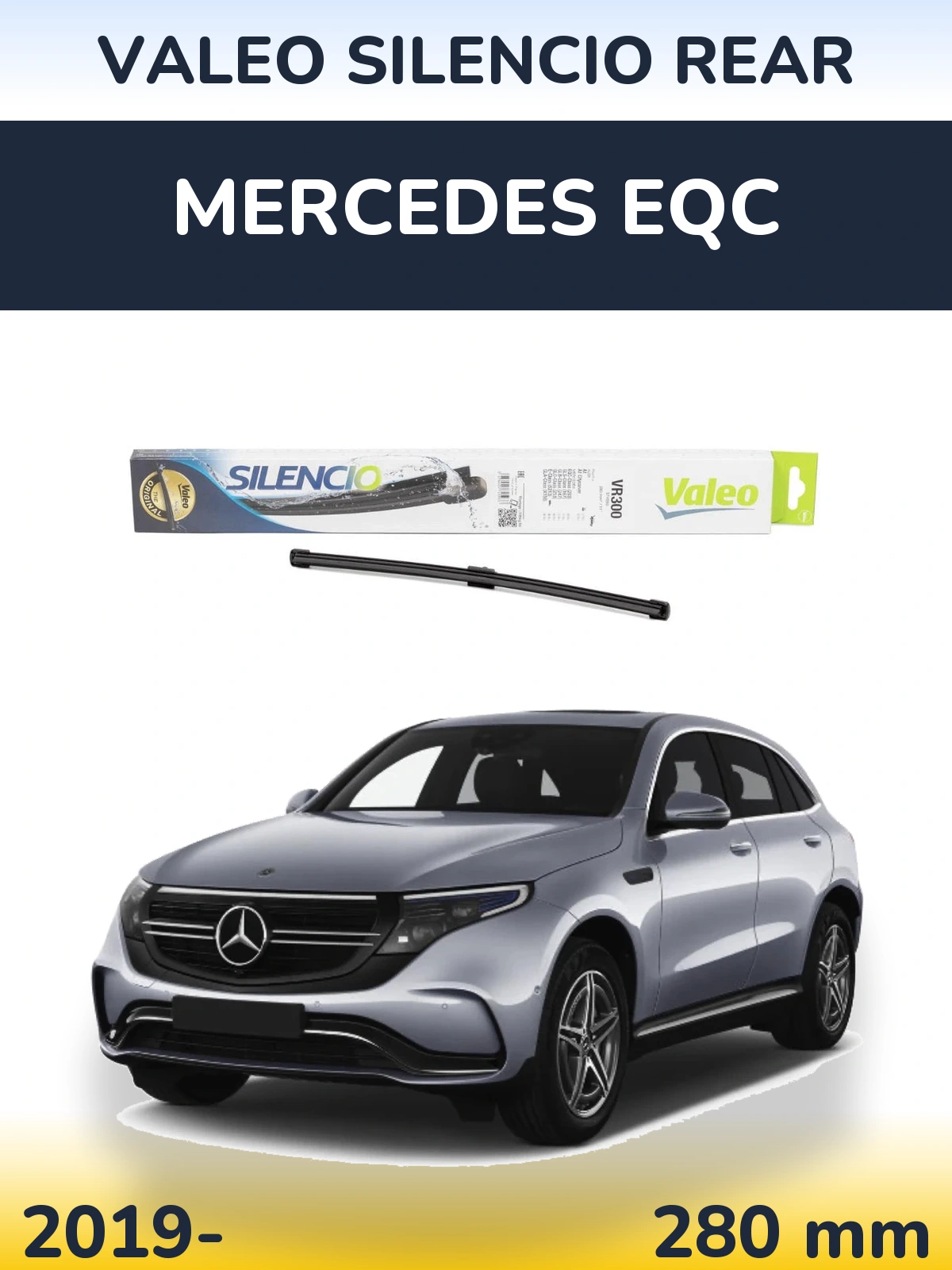 Задний дворник Valeo Silencio Rear 285 мм для Mercedes EQC 2019-2026