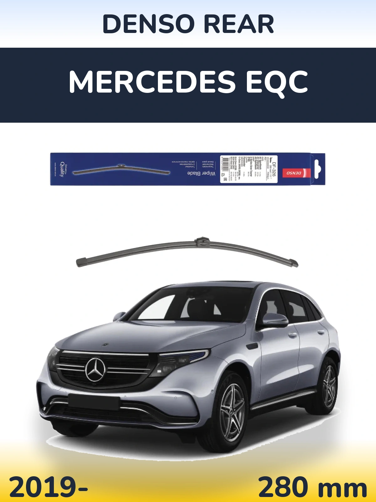 Rear wiper blade Denso Rear 285 mm for Mercedes EQC 2019-2026