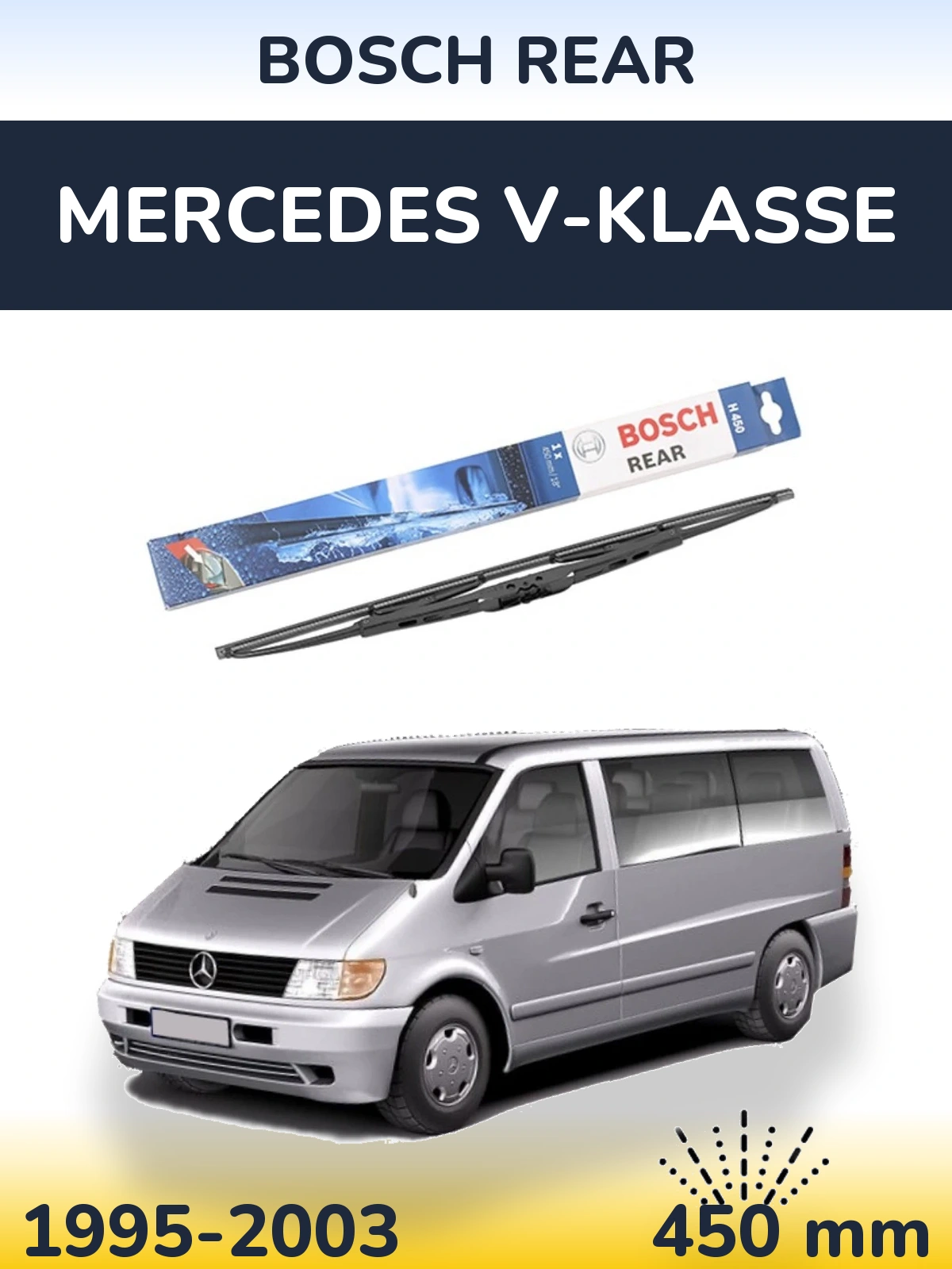 Tylna wycieraczka BOSCH Rear 450 mm do Mercedes V-Klasse 1995-2003