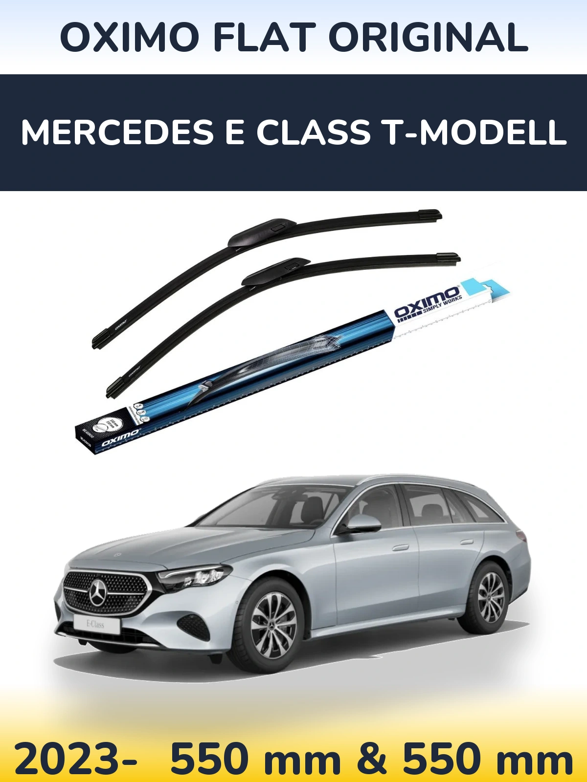 Komplet przednich wycieraczek Oximo Flat Original 550 & 550 mm do Mercedes Klasa E T-Modell 2023-2026