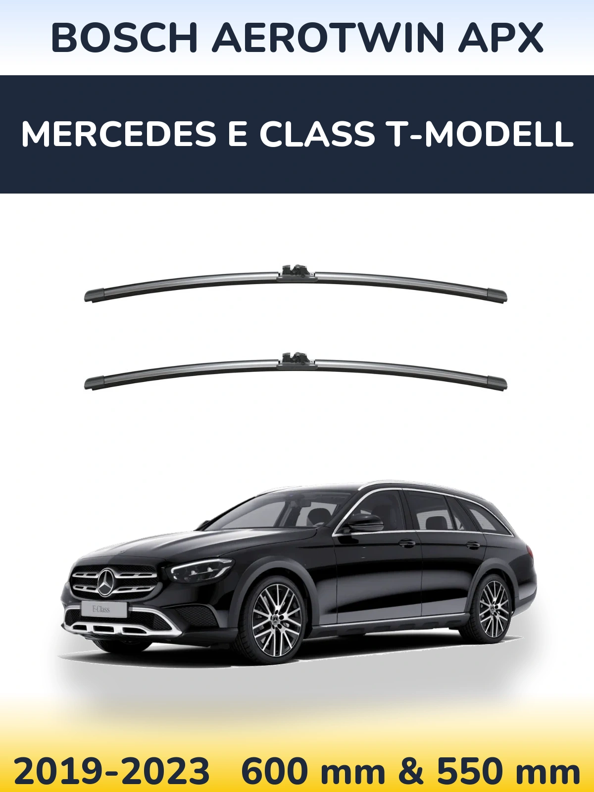 Komplet przednich wycieraczek BOSCH AeroTwin APX 600 & 550 mm do Mercedes Klasa E T-Modell 2019-2023