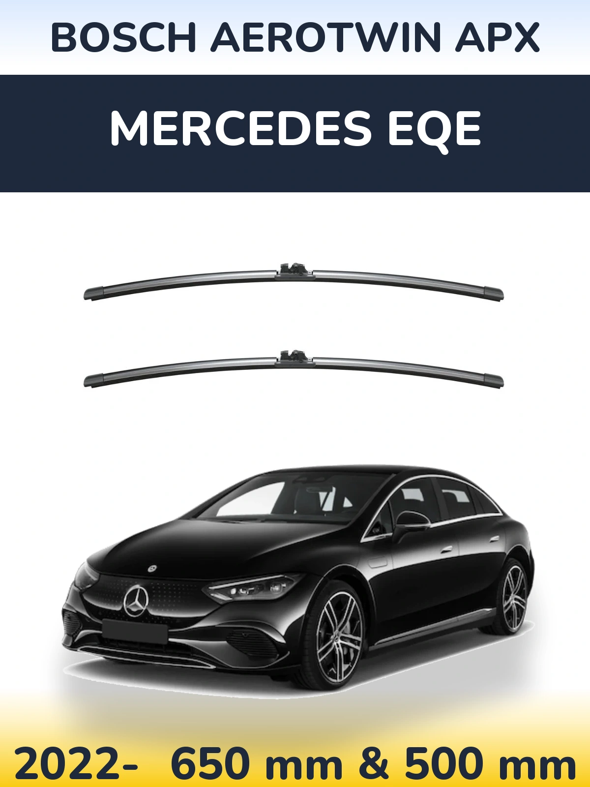 Komplet przednich wycieraczek BOSCH AeroTwin APX 650 & 500 mm do Mercedes EQE 2022-2026