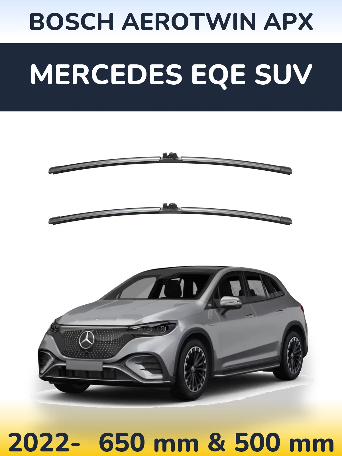 Komplet przednich wycieraczek BOSCH AeroTwin APX 650 & 500 mm do Mercedes EQE SUV 2022-2026