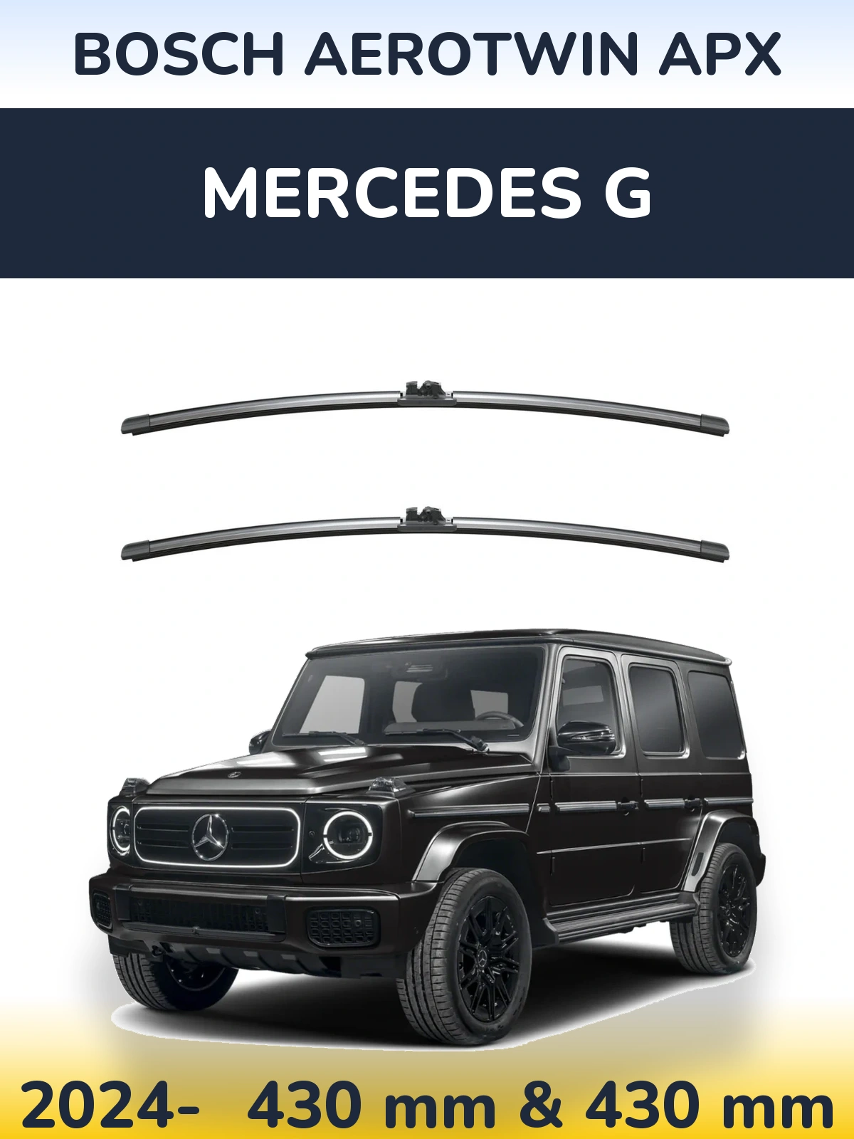 Komplet przednich wycieraczek BOSCH AeroTwin APX 425 & 425 mm do Mercedes G 2024-2026