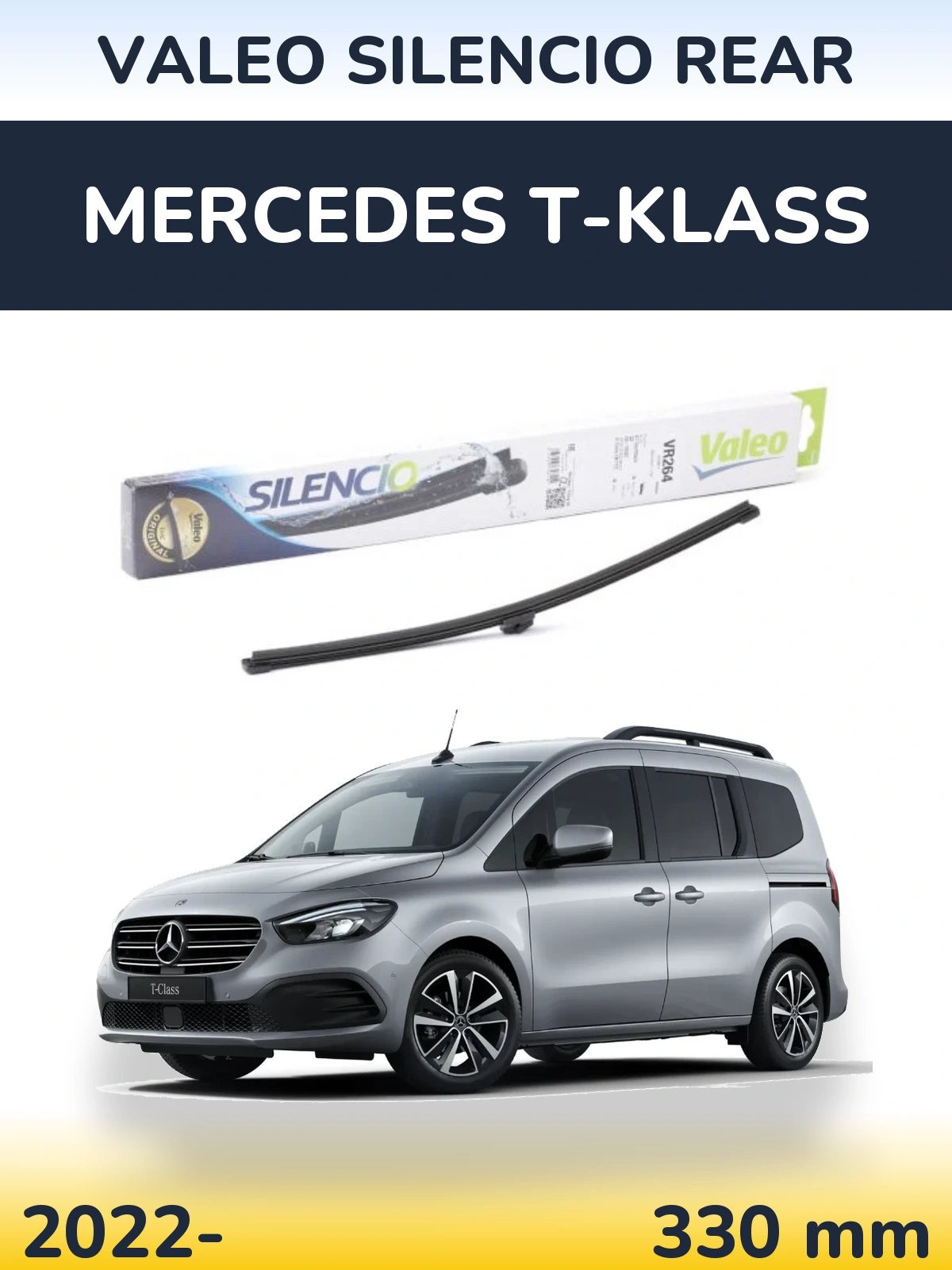 Rear wiper blade Valeo Silencio Rear 320 mm for Mercedes T-Klass 2022-2026