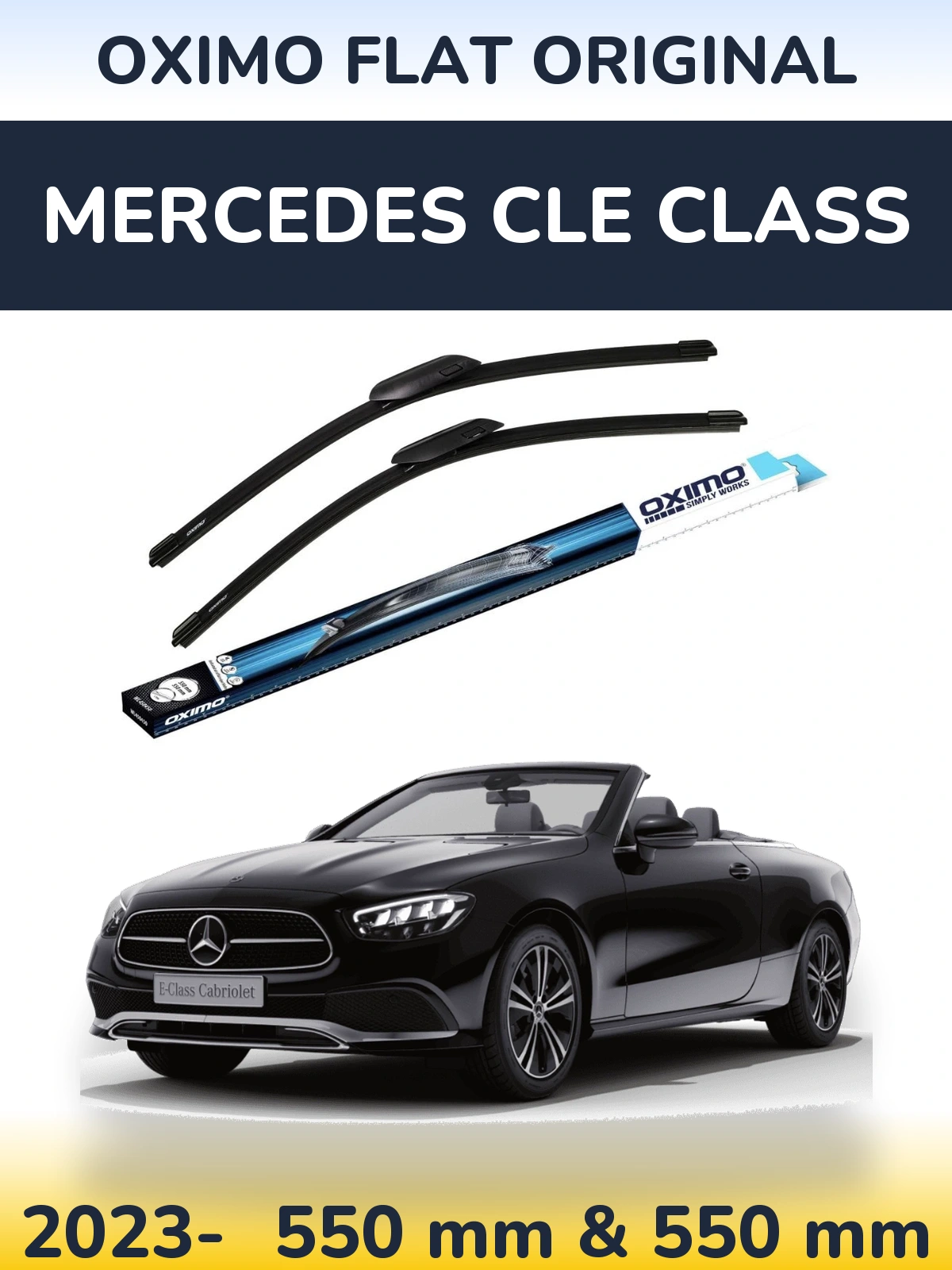 Komplet przednich wycieraczek Oximo Flat Original 550 & 550 mm do Mercedes Klasa CLE 2023-2026