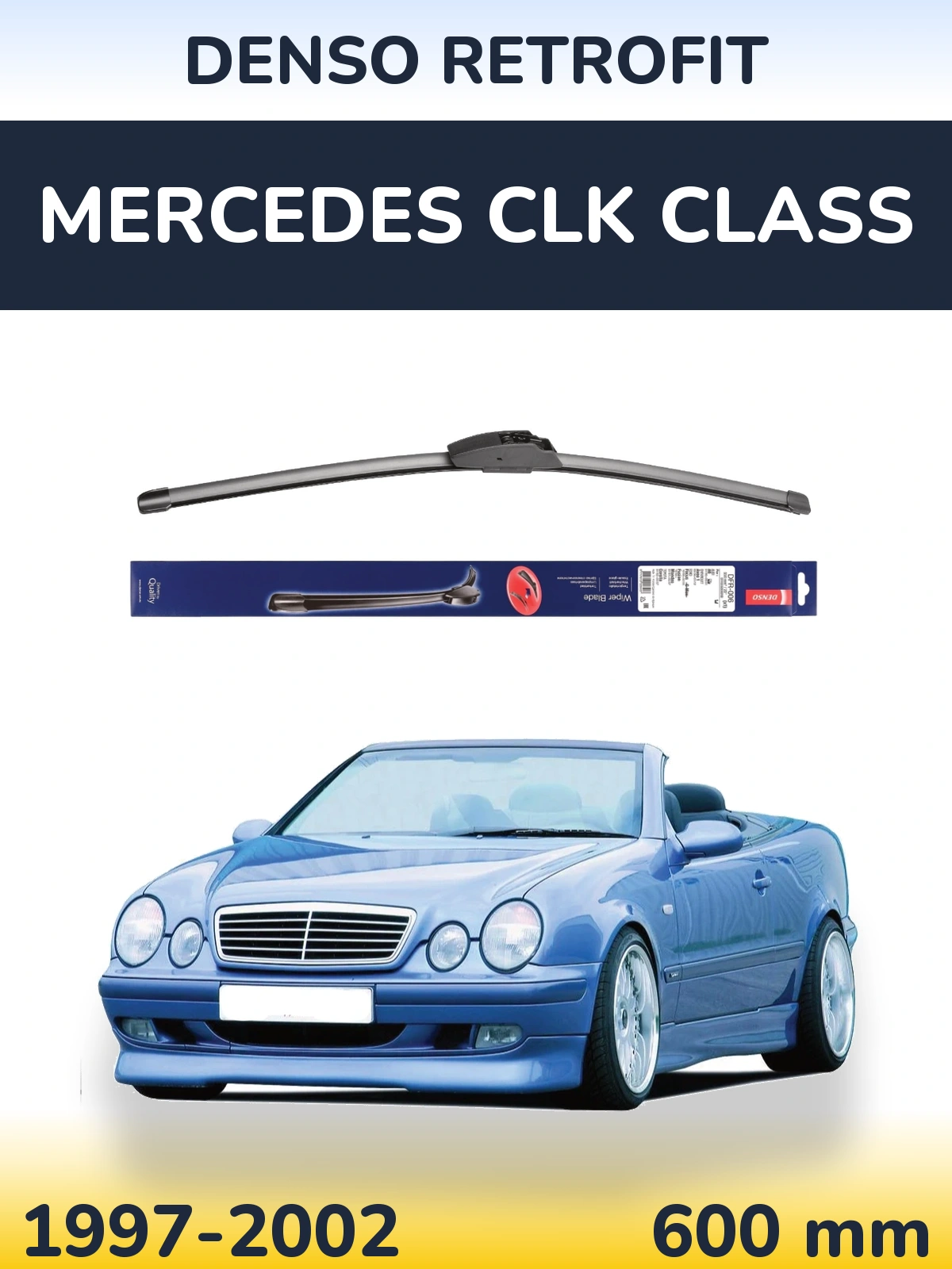 Передня щітка Denso Retrofit 600 мм для Mercedes CLK Class 1997-2002