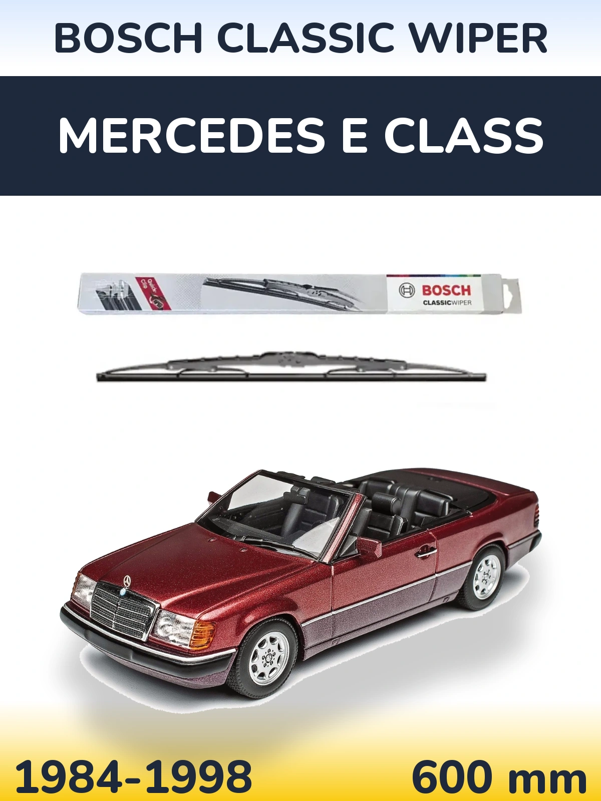 Przednia wycieraczka BOSCH Classic Wiper 600 mm do Mercedes Klasa E 1984-1998