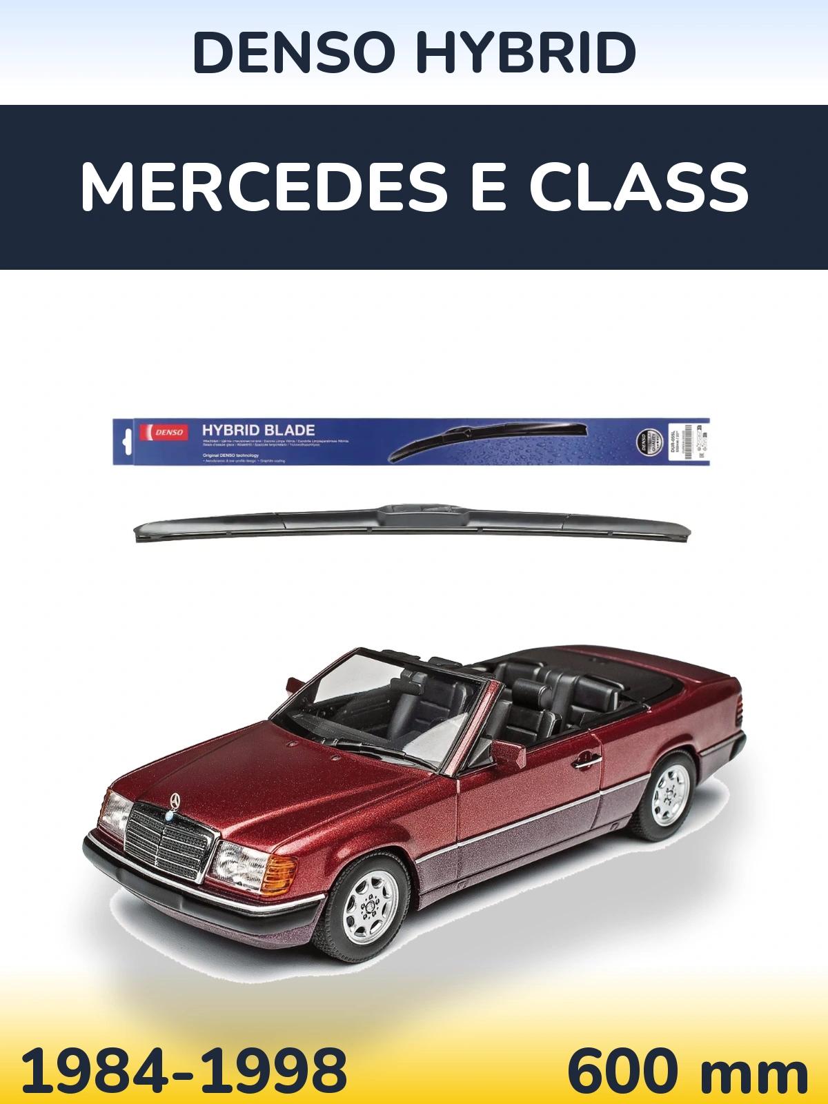 Przednia wycieraczka Denso Hybrid 600 mm do Mercedes Klasa E 1984-1998
