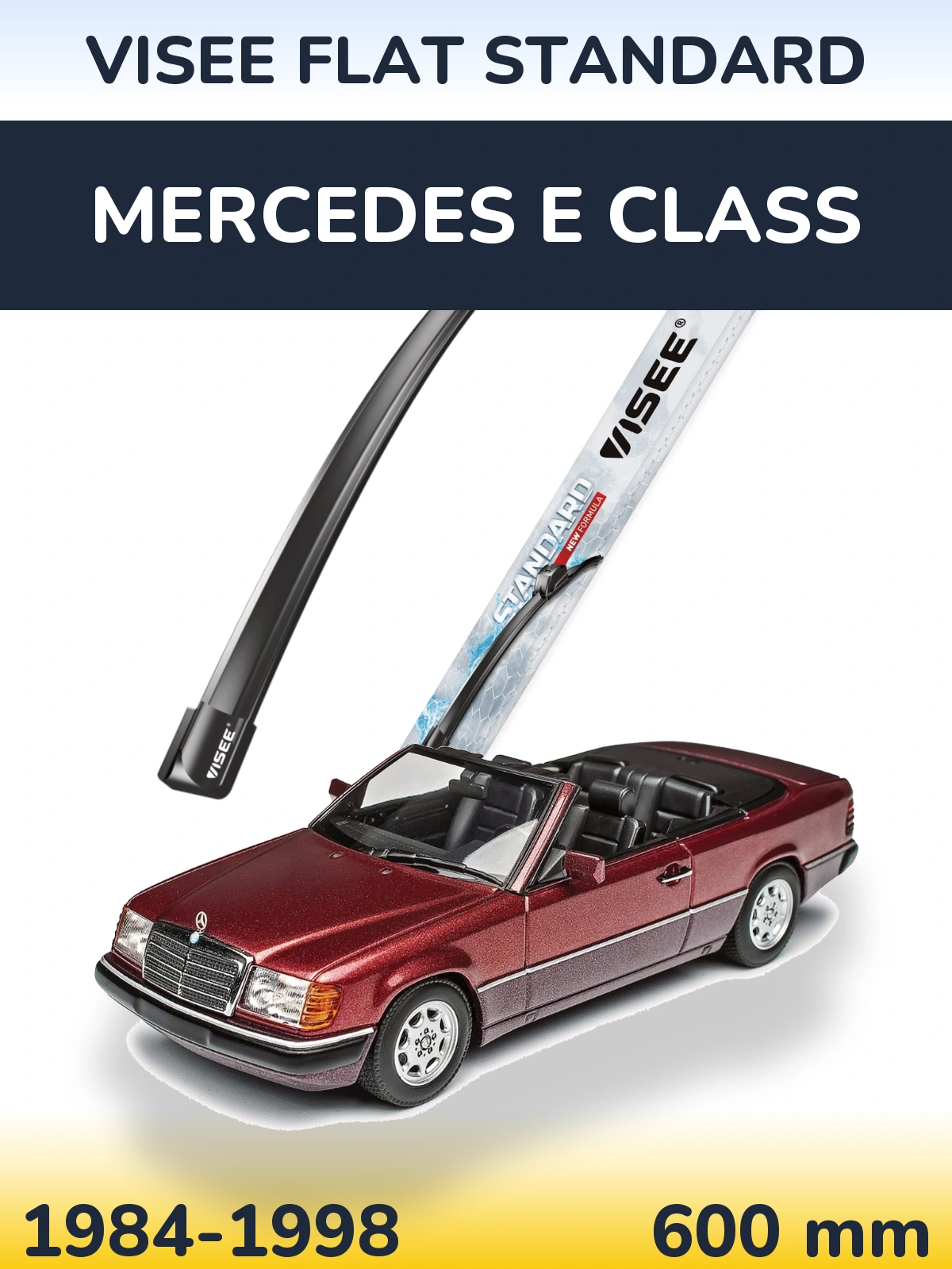 Передний дворник VISEE FLAT STANDARD 600 мм для Mercedes E Class 1984-1998