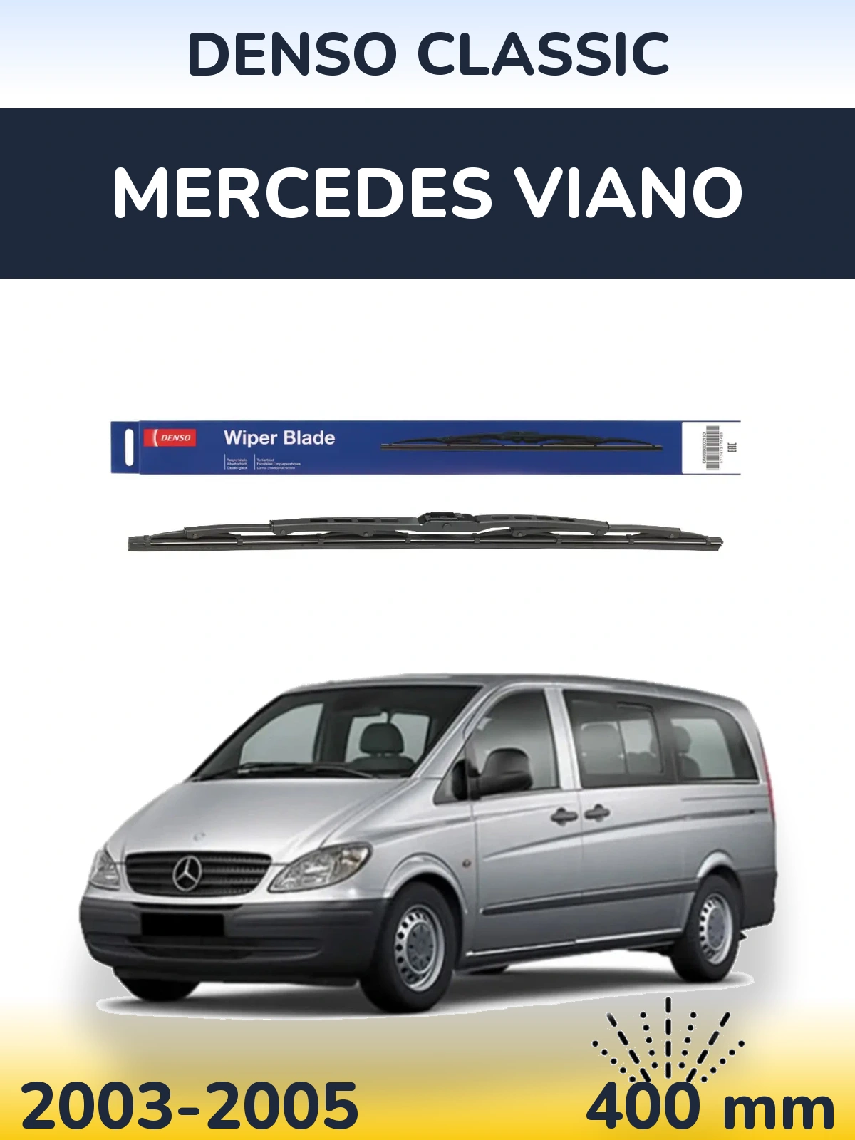 Tylna wycieraczka Denso Classic 400 mm do Mercedes Viano 2003-2005