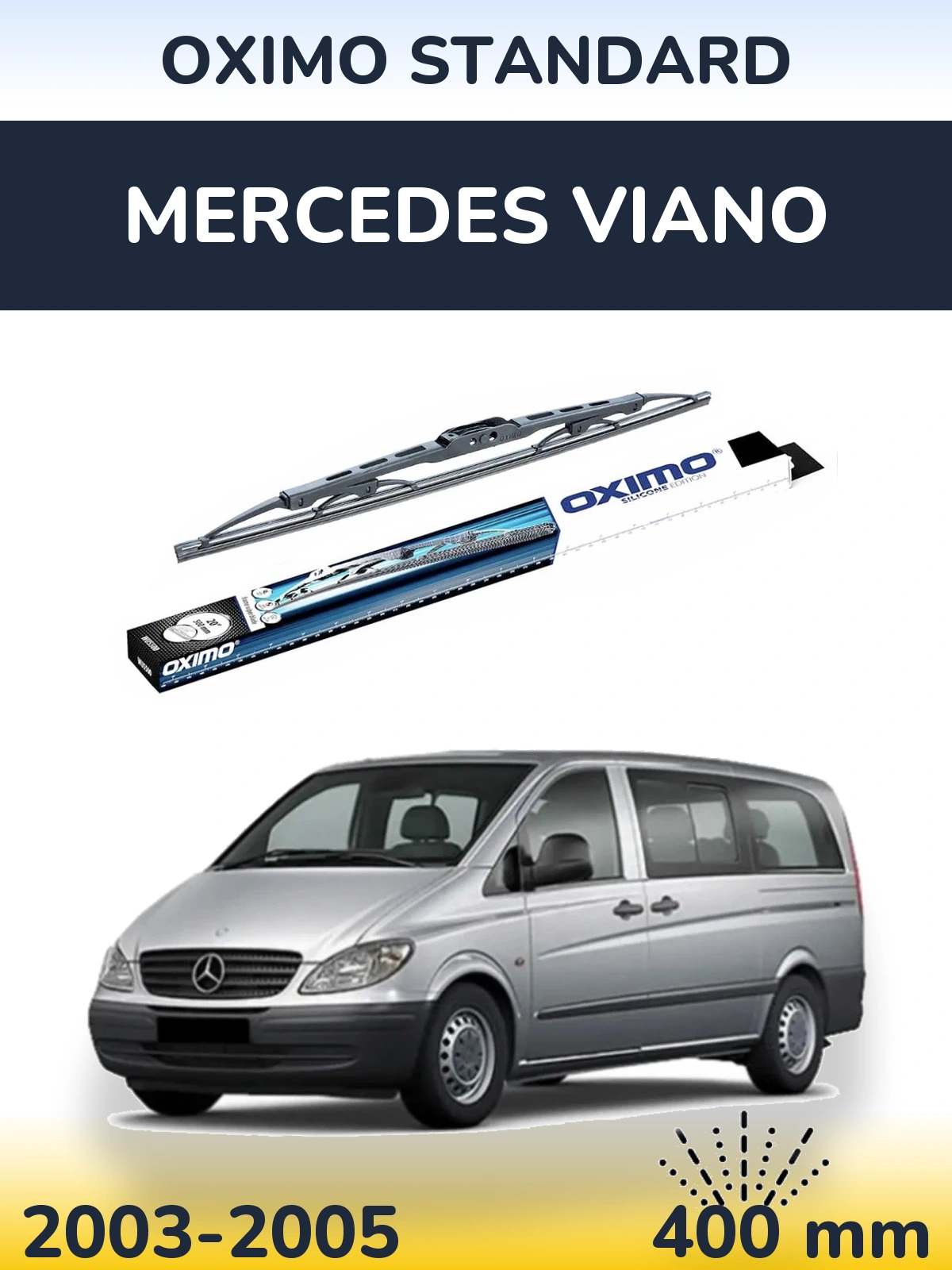 Tylna wycieraczka Oximo Standard 400 mm do Mercedes Viano 2003-2005