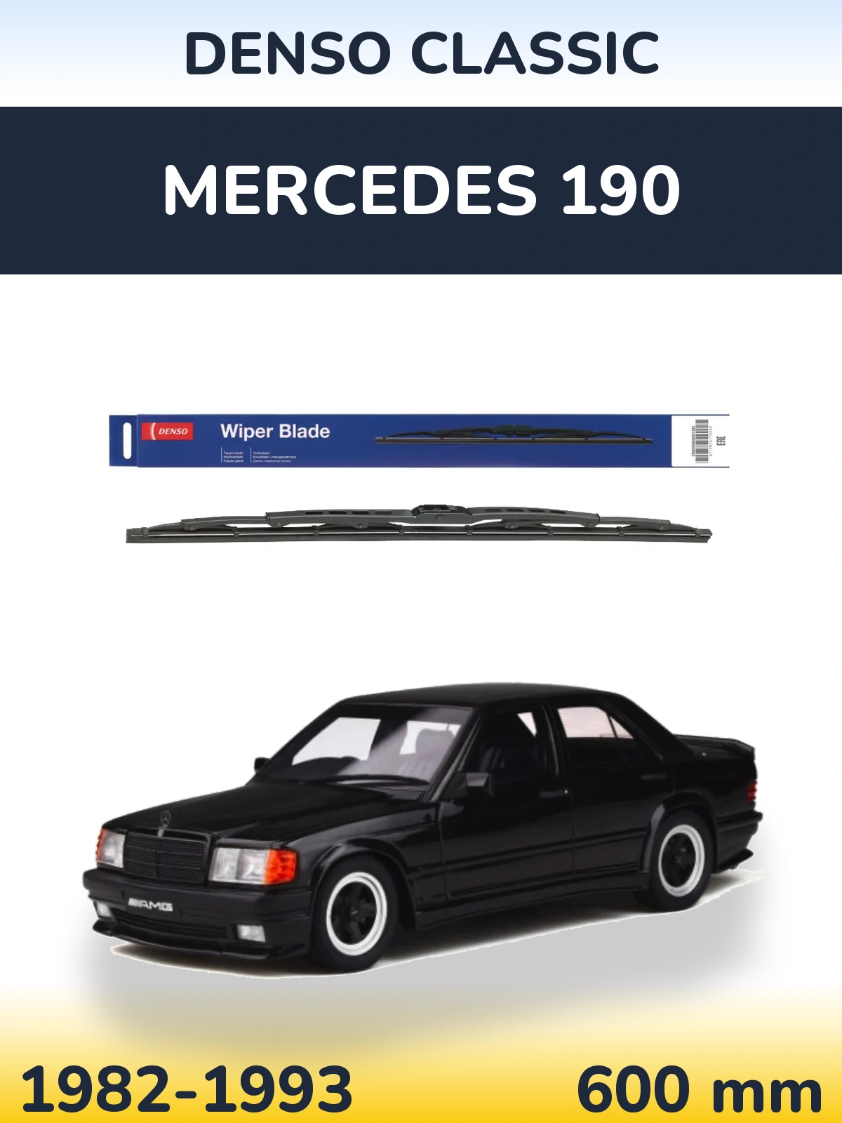 Przednia wycieraczka Denso Classic 600 mm do Mercedes 190 1982-1993