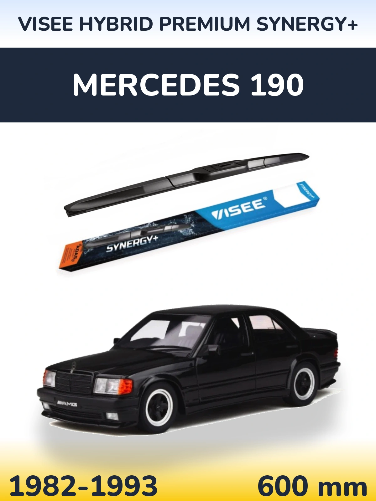 Przednia wycieraczka VISEE HYBRID PREMIUM SYNERGY+ 600 mm do Mercedes 190 1982-1993