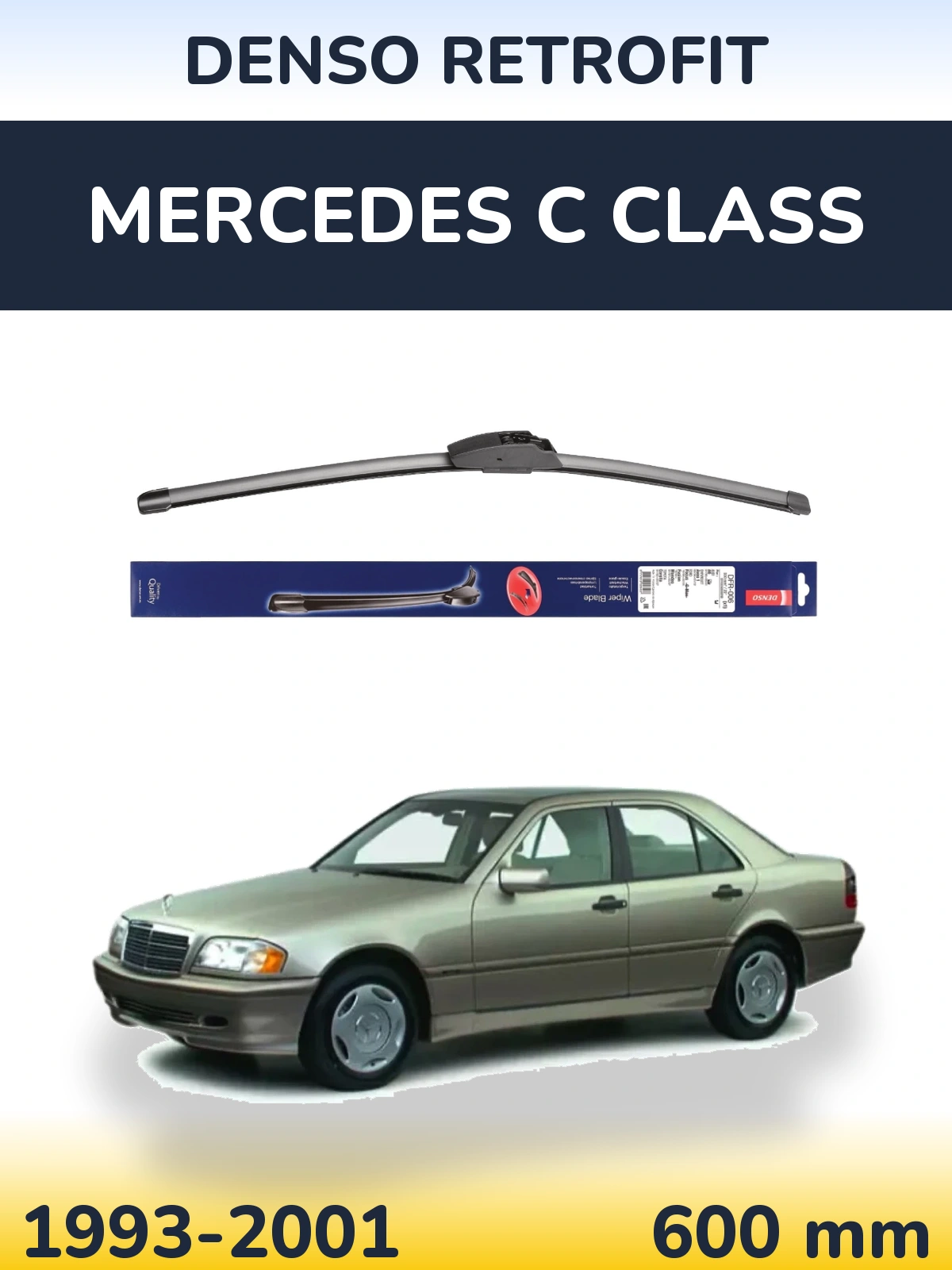 Przednia wycieraczka Denso Retrofit 600 mm do Mercedes Klasa C 1993-2001