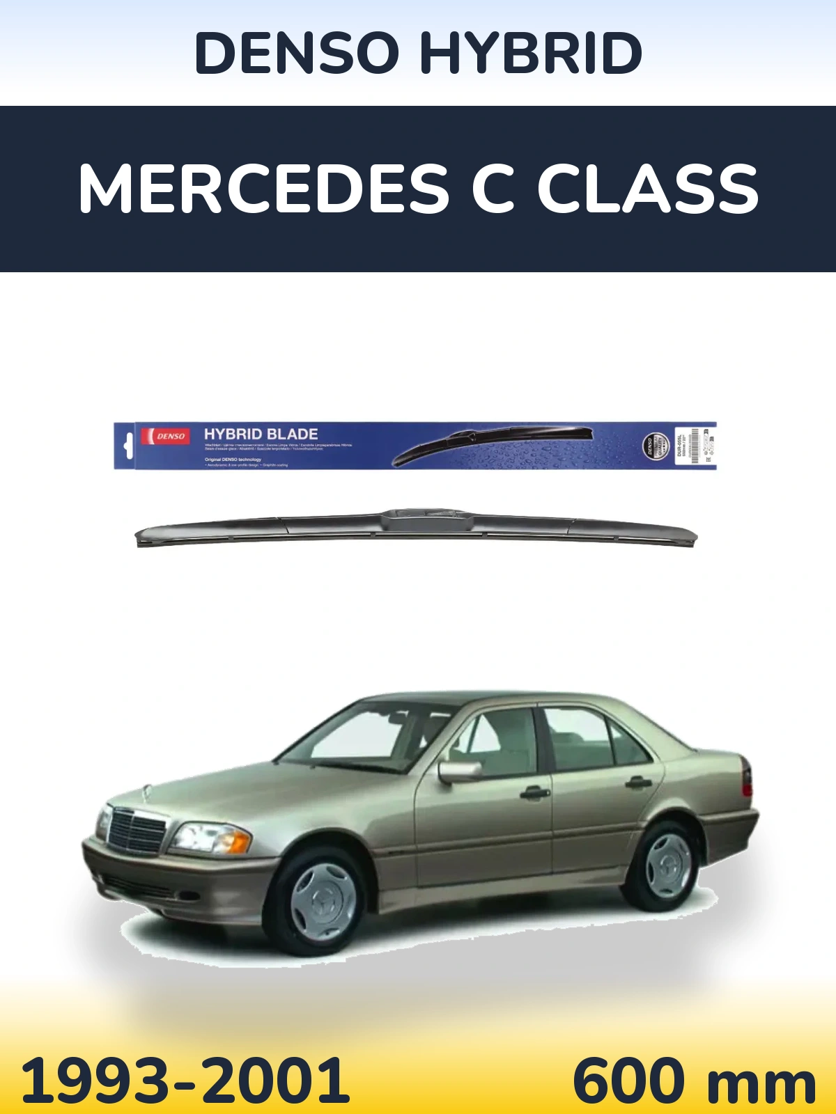 Przednia wycieraczka Denso Hybrid 600 mm do Mercedes Klasa C 1993-2001