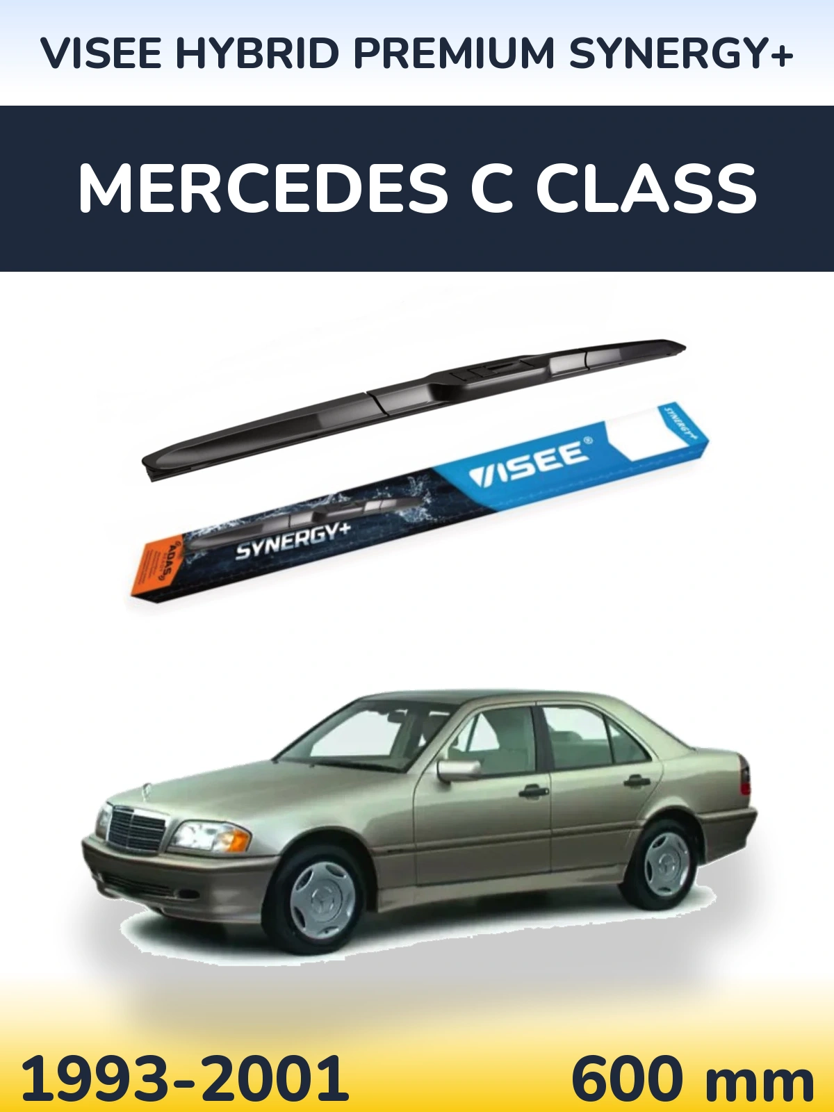 Przednia wycieraczka VISEE HYBRID PREMIUM SYNERGY+ 600 mm do Mercedes Klasa C 1993-2001