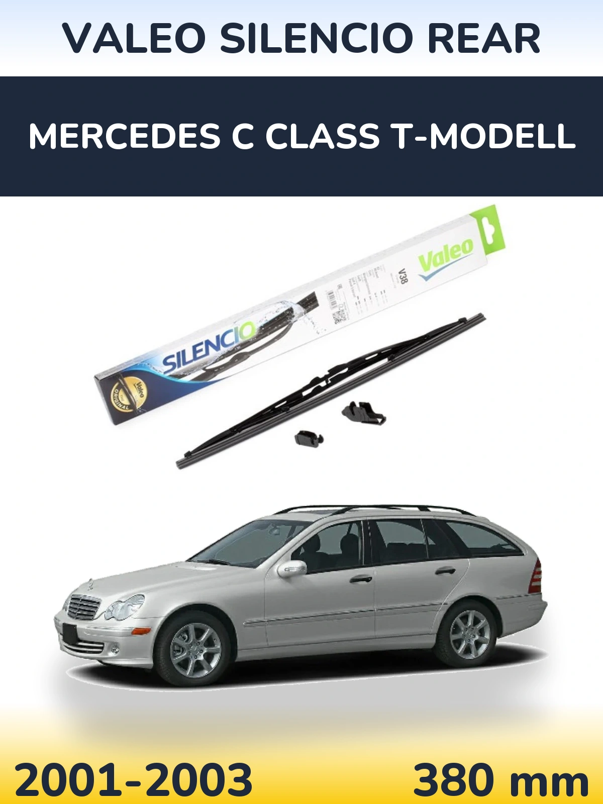 Задний дворник Valeo Silencio Rear 380 мм для Mercedes C Class T-Модельl 2001-2003